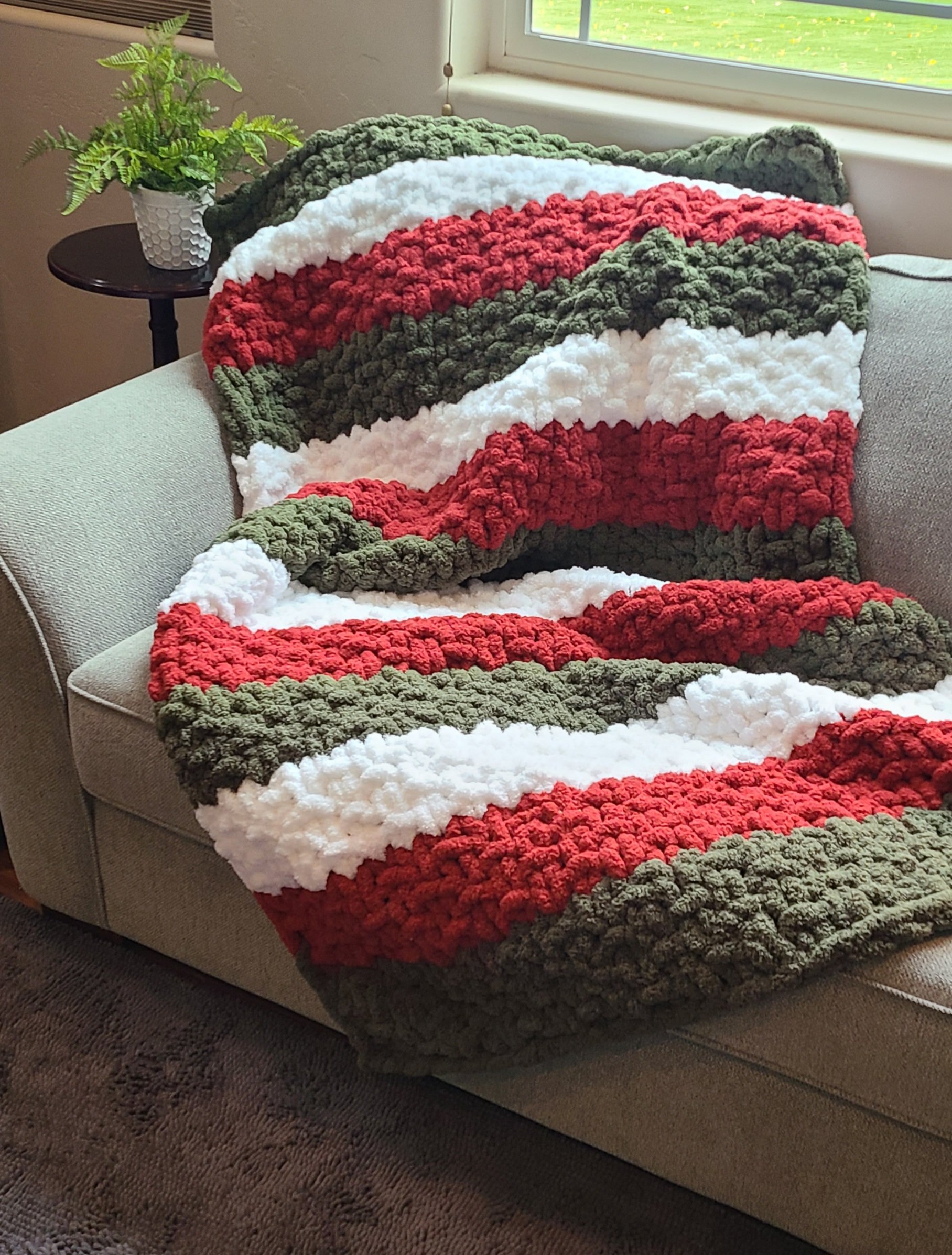 Hank knit  chunky blanket home class