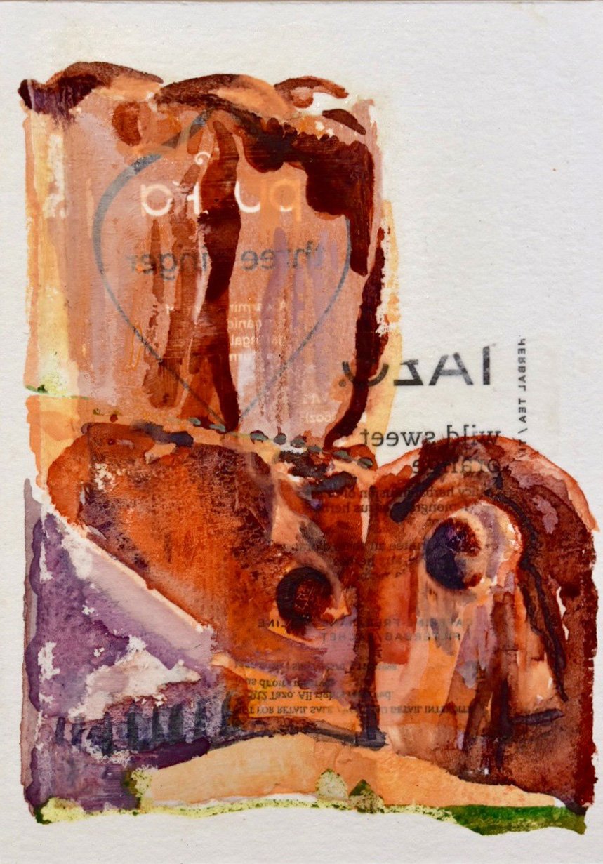 Wild Sweet Utah, Mixed Media, 5" x 7"