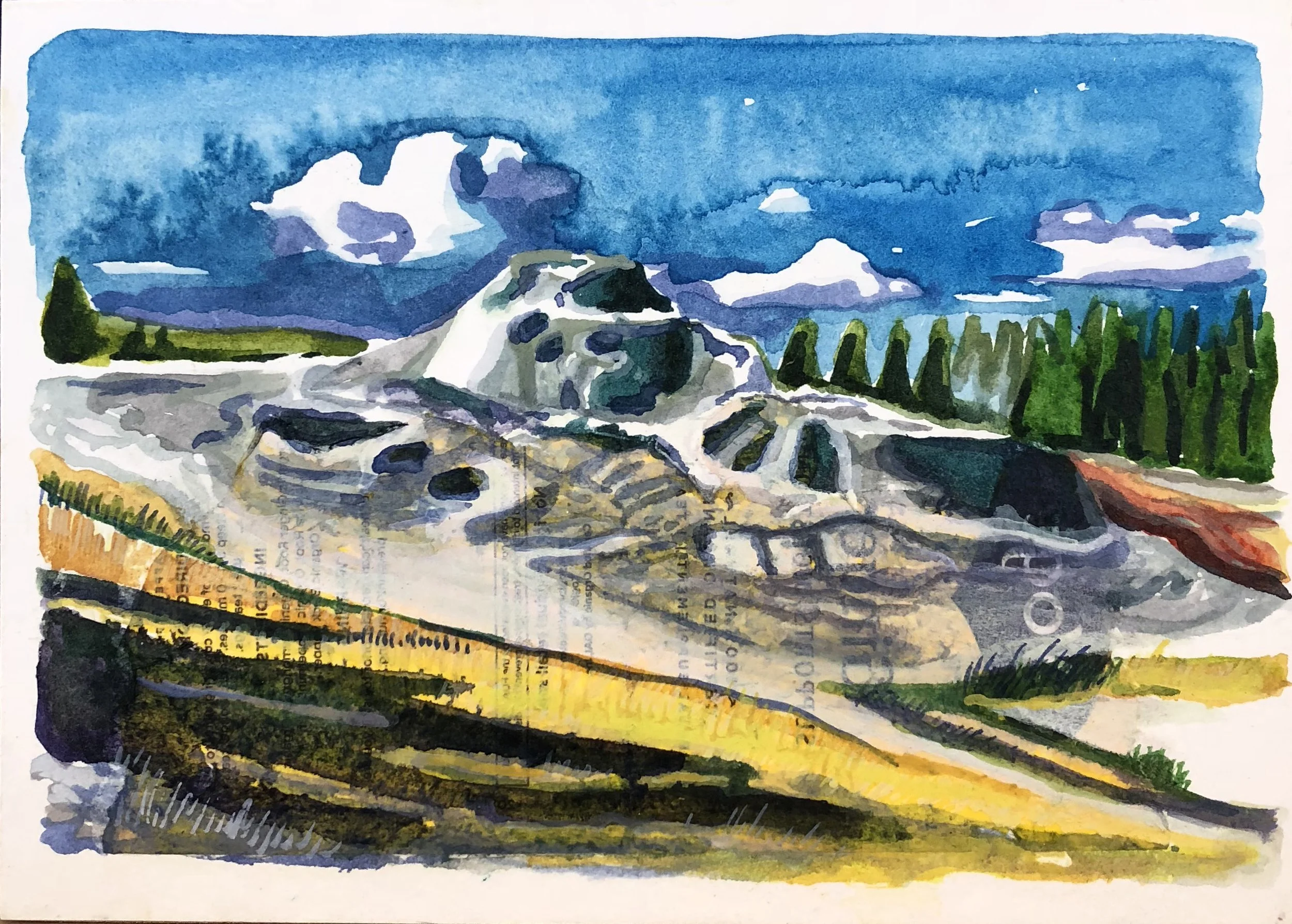 Ginger Castle, Mixedd Media, 7" x 5"
