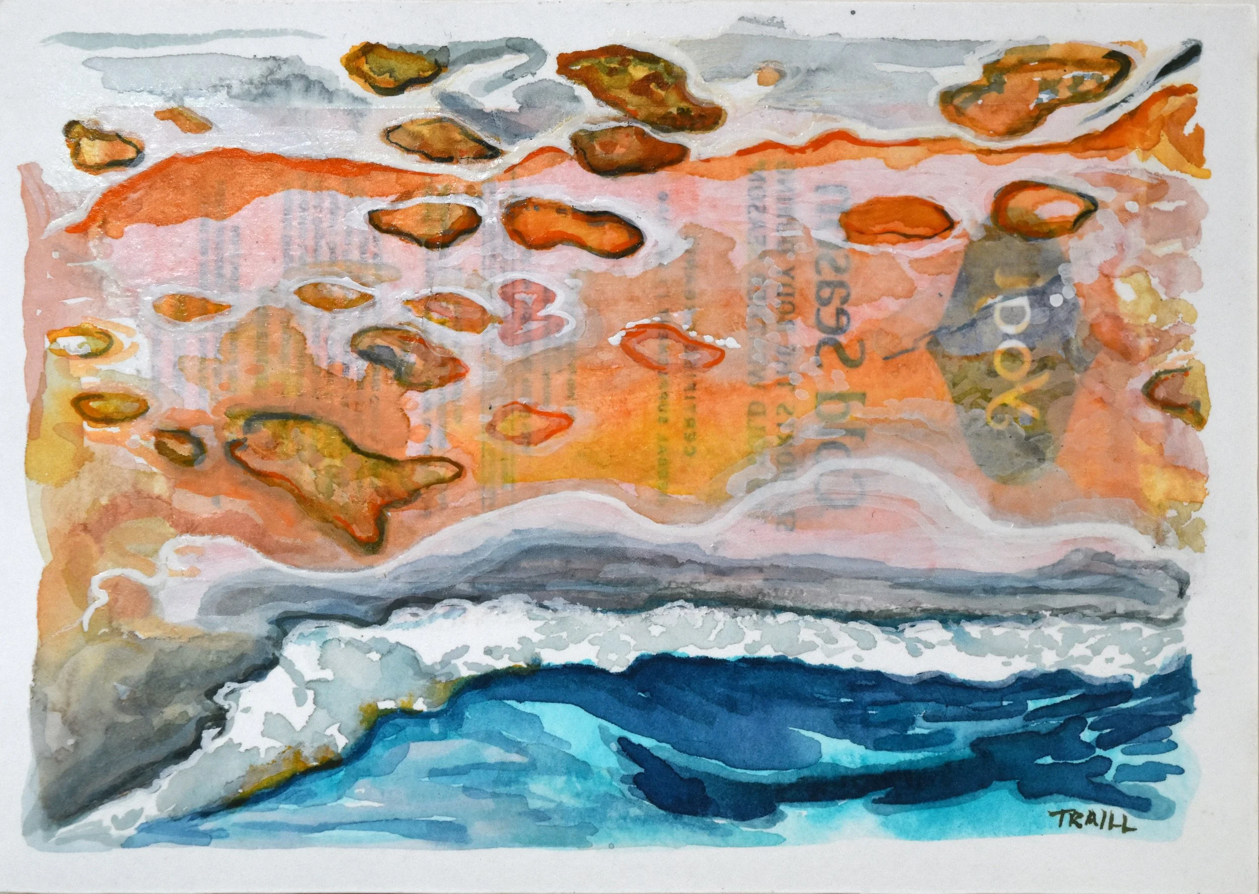 Cold Season, Mixed Media, 7" x 5"