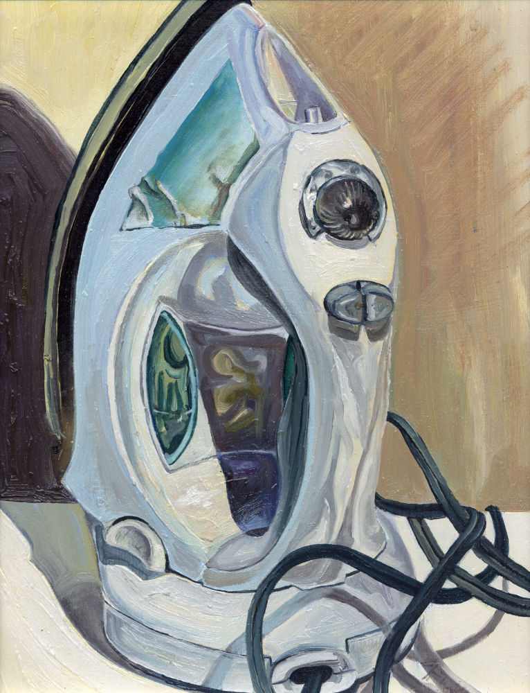 Austere, Plastic Remover of Wrinkles, Oil on Panel, 8" x 10"