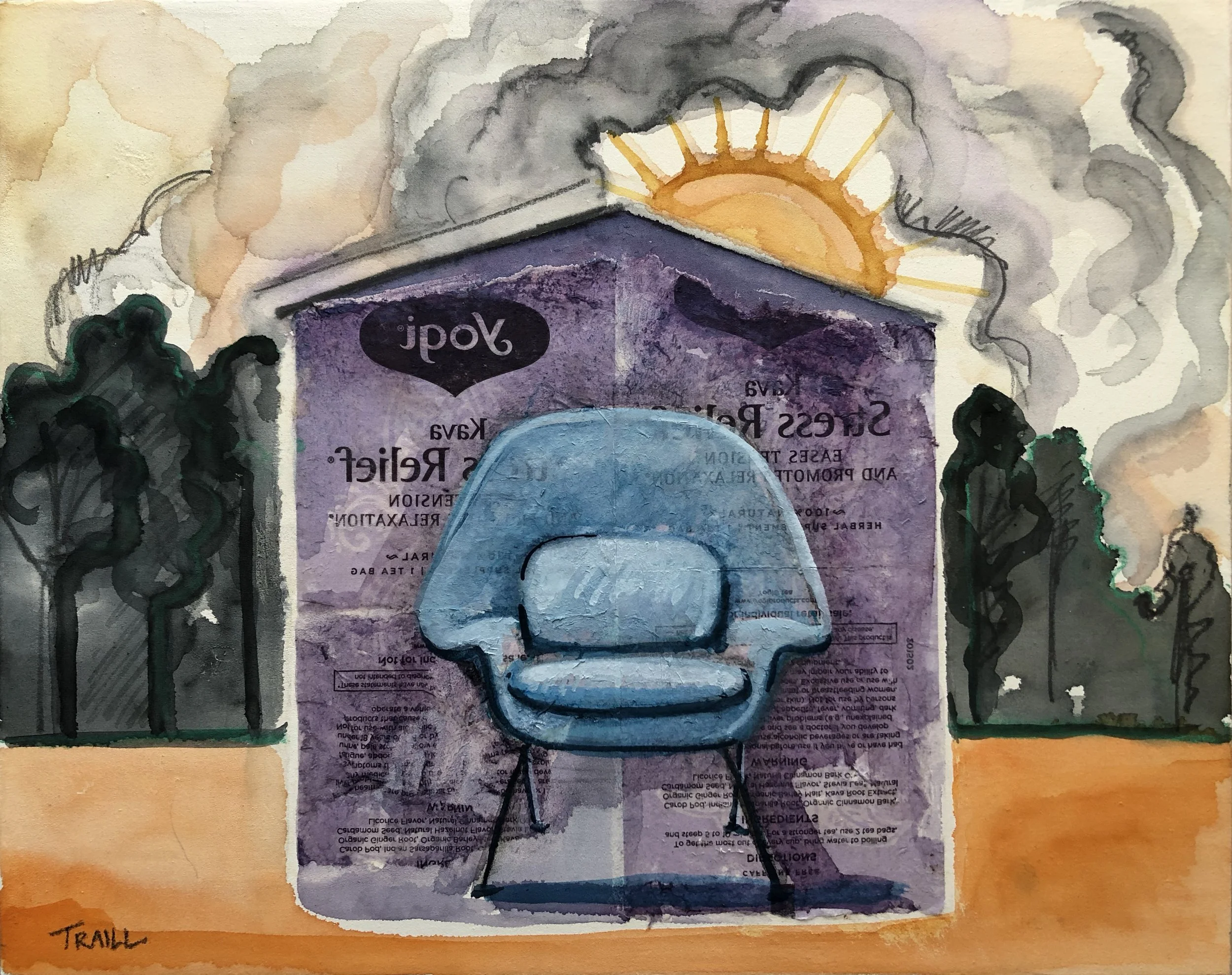 Refuge from Stress, Mixed Media, 10" x 8"