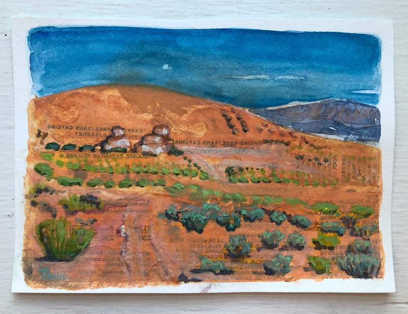 Herbal Utah, Mixed Media, 7" x 5"