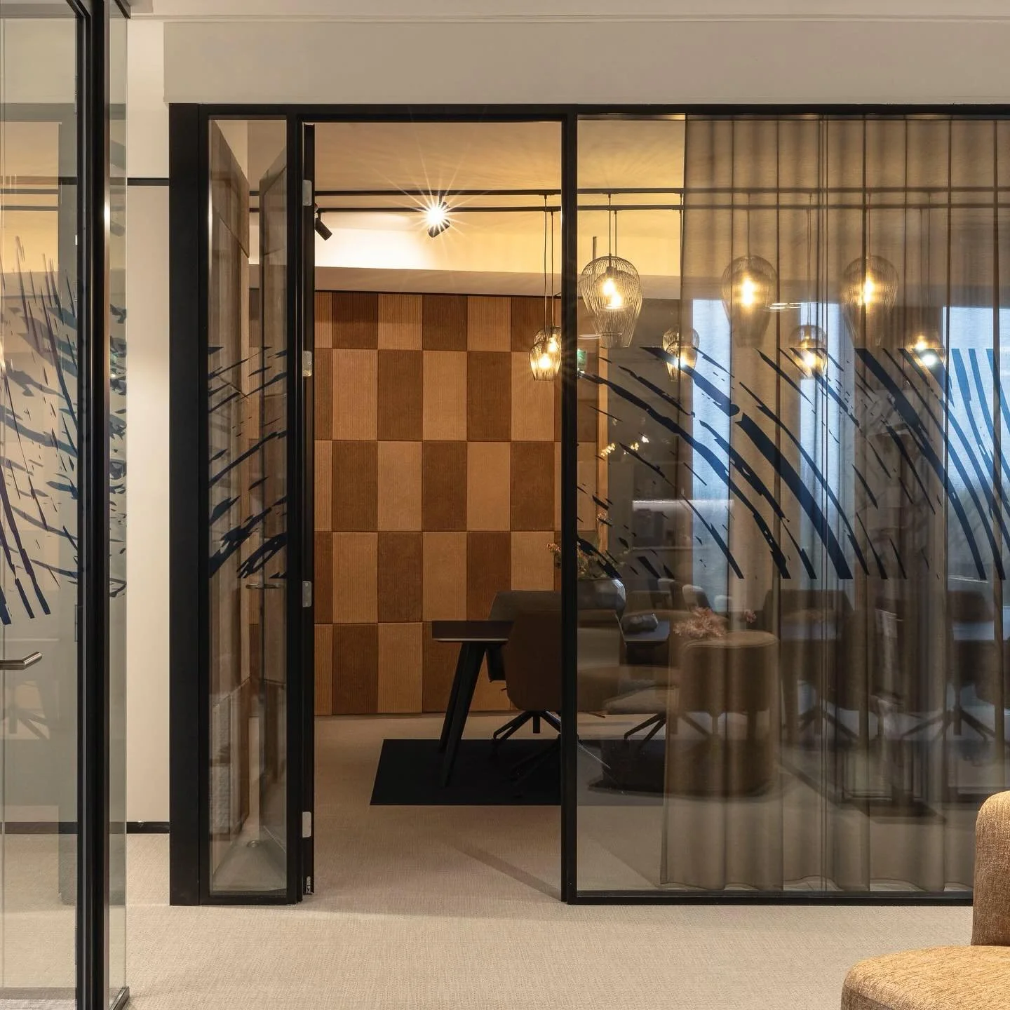 Terra Tiles by Impact Acoustic are one of those rare materials that feel both earthy and elevated &mdash; made from recycled cotton cellulose with a soft, warm texture.

In this install by NV Interiors the subtle checkerboard layout really works: a q