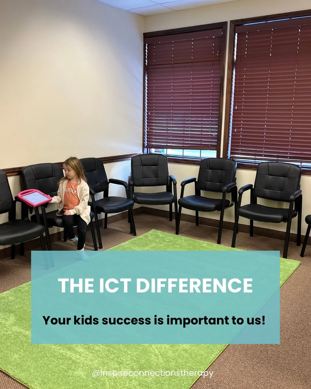 The ICT Difference! 

During lunch yesterday the team worked to revamp the waiting area! It was getting really crowded in the evenings which made it hard to transition to and from therapy! 

So TOGETHER we came up with a new plan! We LOVE how it turn