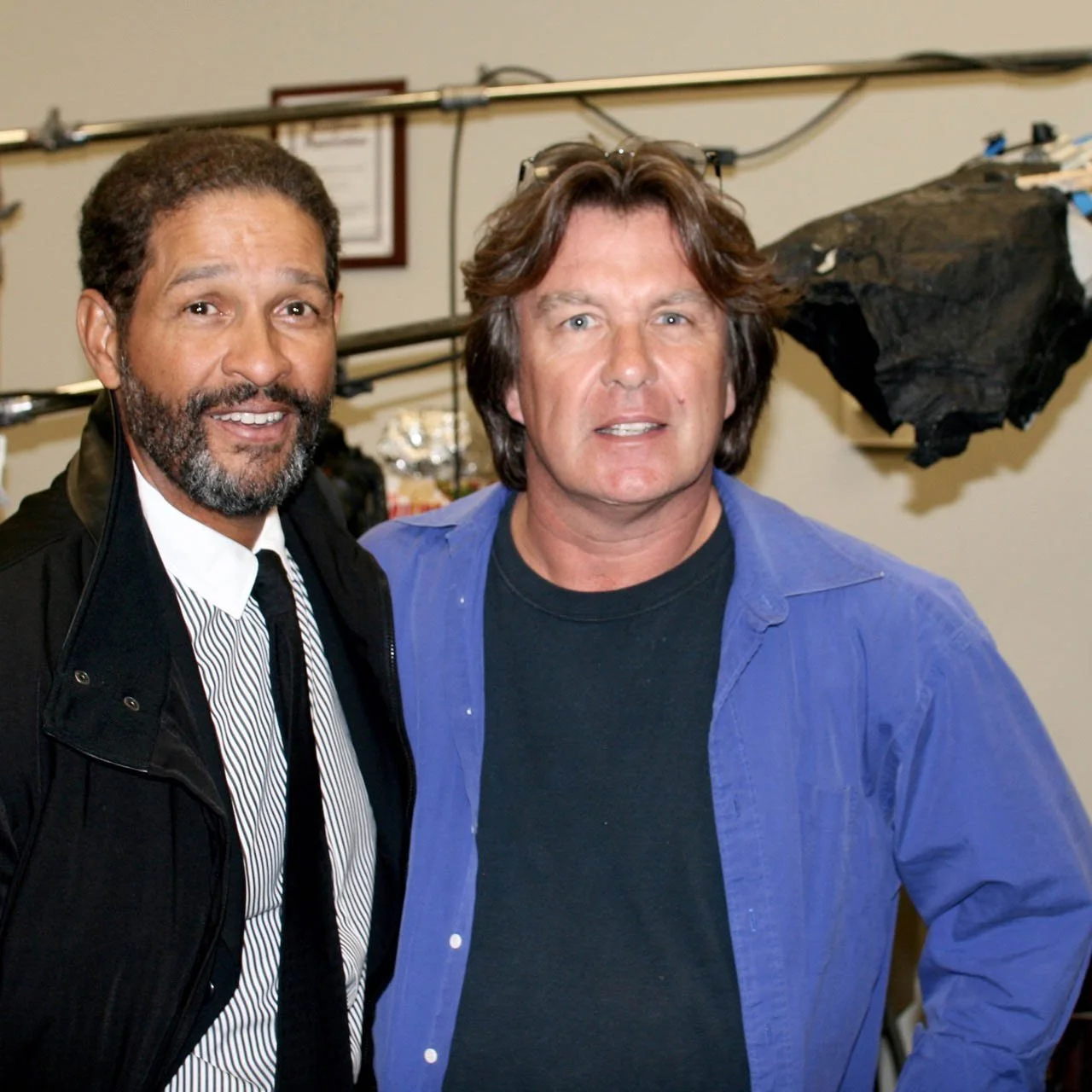 DP Paul Dougherty and Bryant Gumbel on location for HBO Real Sports