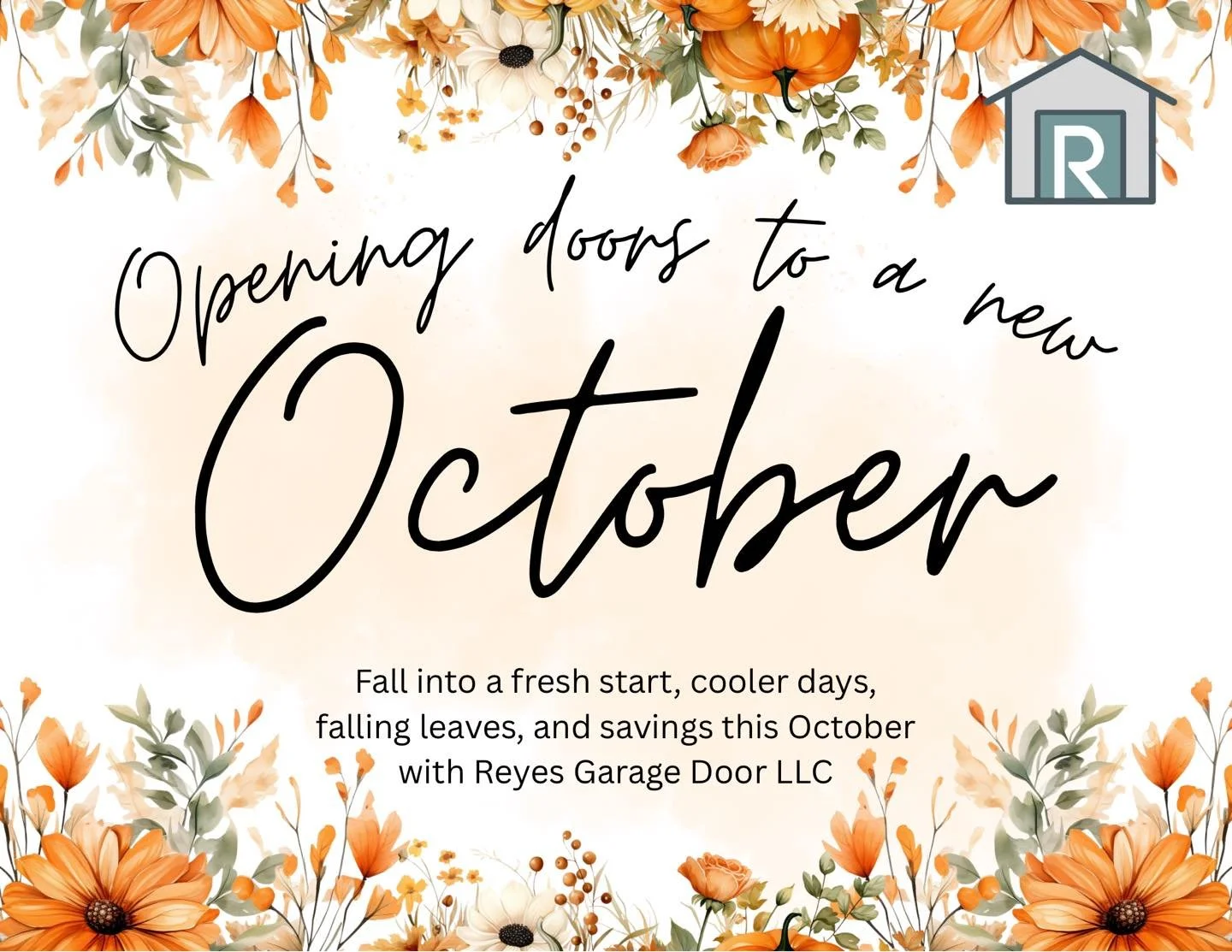 Welcome October! ✨🍁

The change of seasons is the perfect reminder to give your garage door a little extra care. Cooler days and falling leaves can put extra strain on springs, seals, and openers &mdash; so a quick check now can save you from bigger