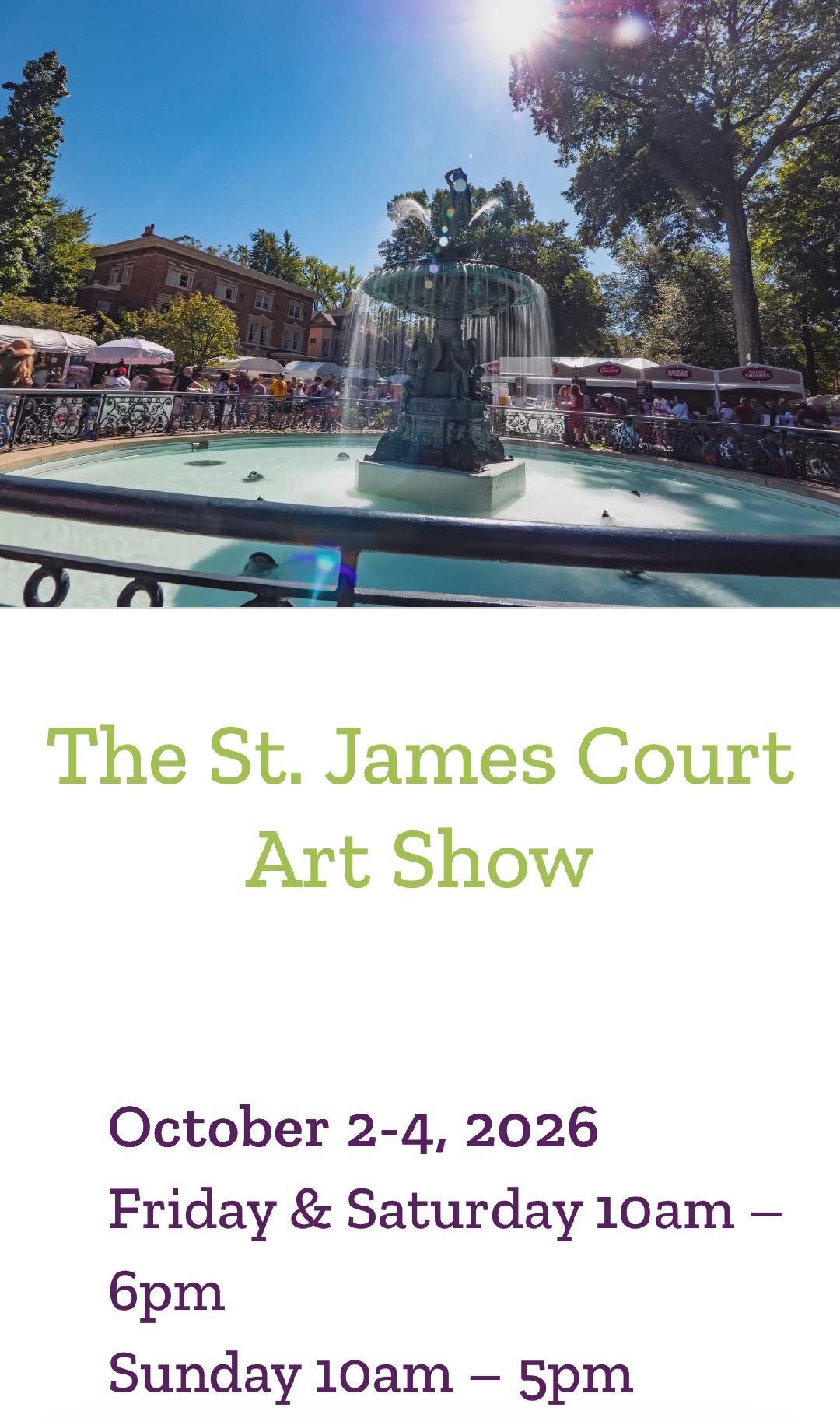 St James Art Fair Louisville, Ky  Booth WE906