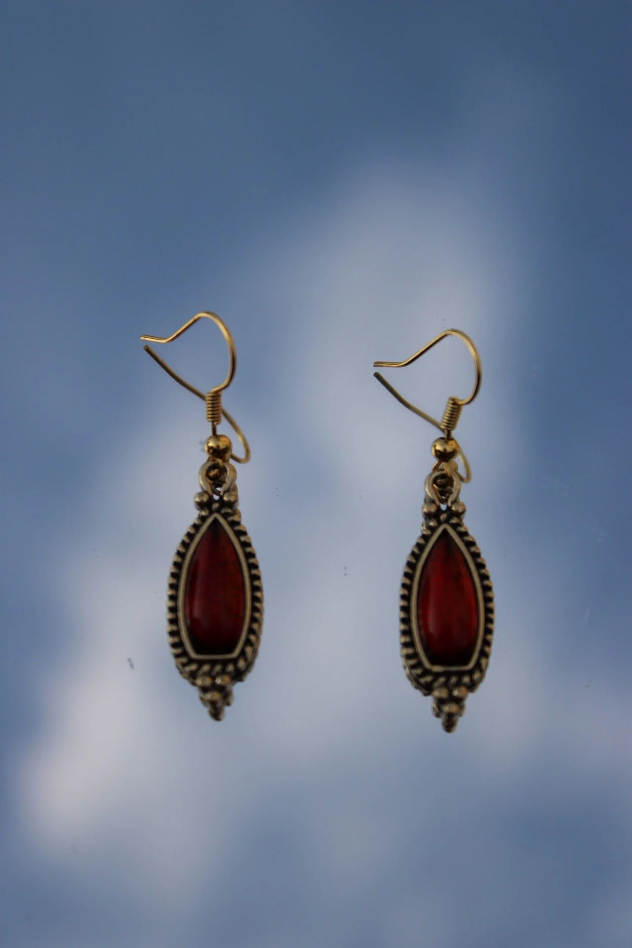 gold red oval earrings.JPG