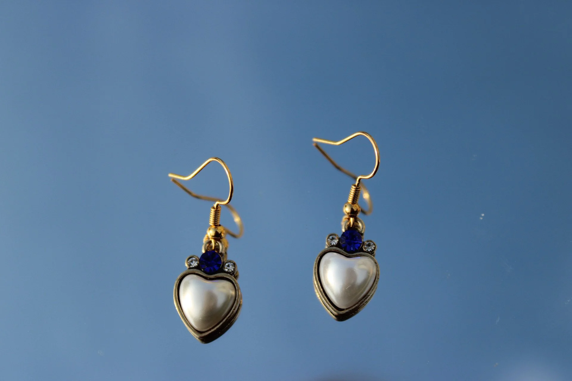 gold white blue heart earrings.JPG