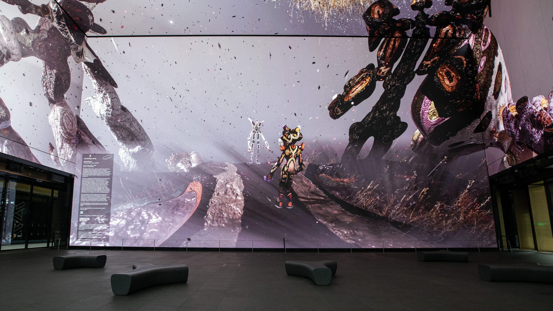 Gabriel Massan, Continuity Flaws: The Loophole at Outernet Arts, London, 2023. Image courtesy of Outernet Arts