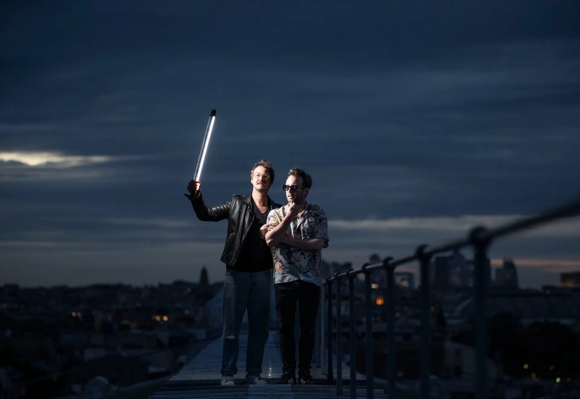 Johan Lescure and Agoria on the roof of the Musée d'Orsay. Photo: Julien Benhamou