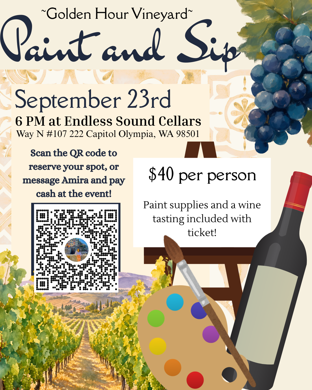 Endless Sound Cellars Paint and Sip!