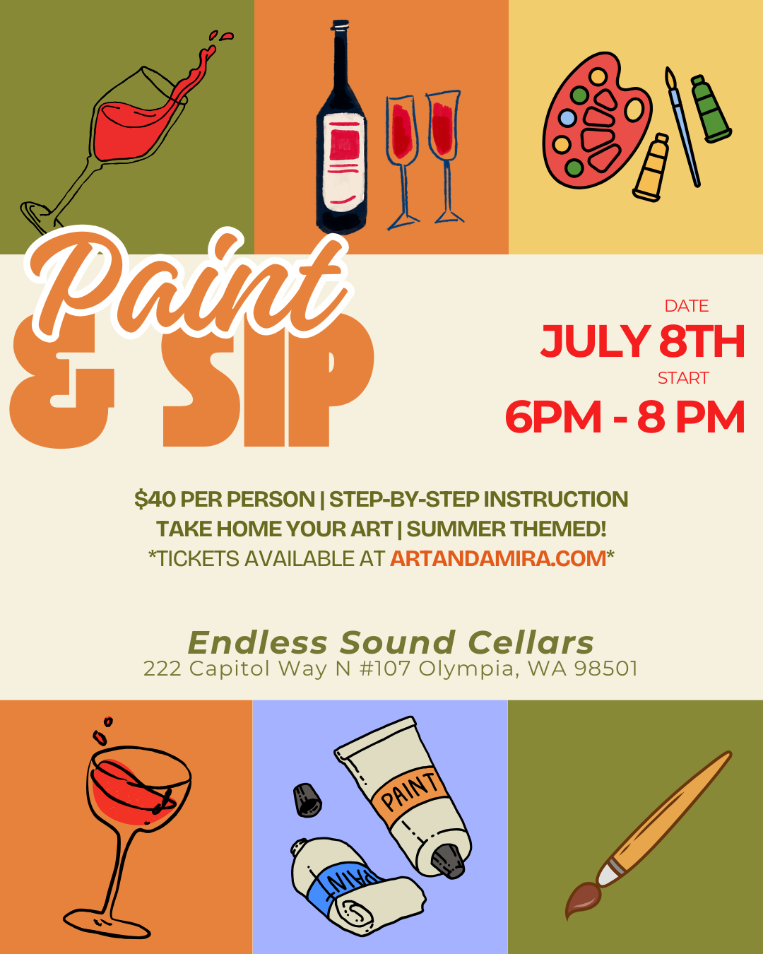 Endless Sound Cellars Paint and Sip!