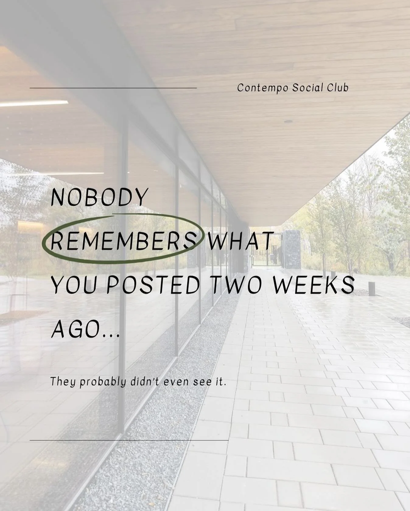 No one&rsquo;s doom-scrolling thinking &ldquo;Wait... didn&rsquo;t they post this last month?&rdquo;

...and if they do&hellip;congrats, your message is working.

Recycling your content is a *good* strategy. Here&rsquo;s why. 👇

1. Repeating key mes