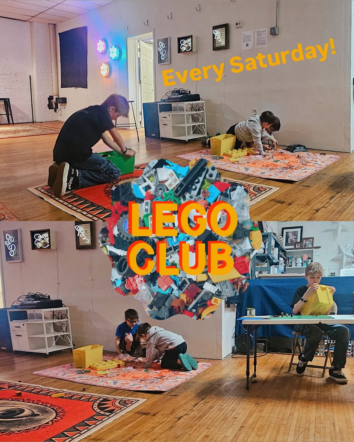 Did you hear? Lego Club is every Saturday from now thru the end of August! Kiddos up to age 10 are invited to join in on the building fun 🟥🟨🟩🟦 Saturdays from 11:30am to 12:30am come to The CO Lab to hang out with other Lego builders. Build whatev