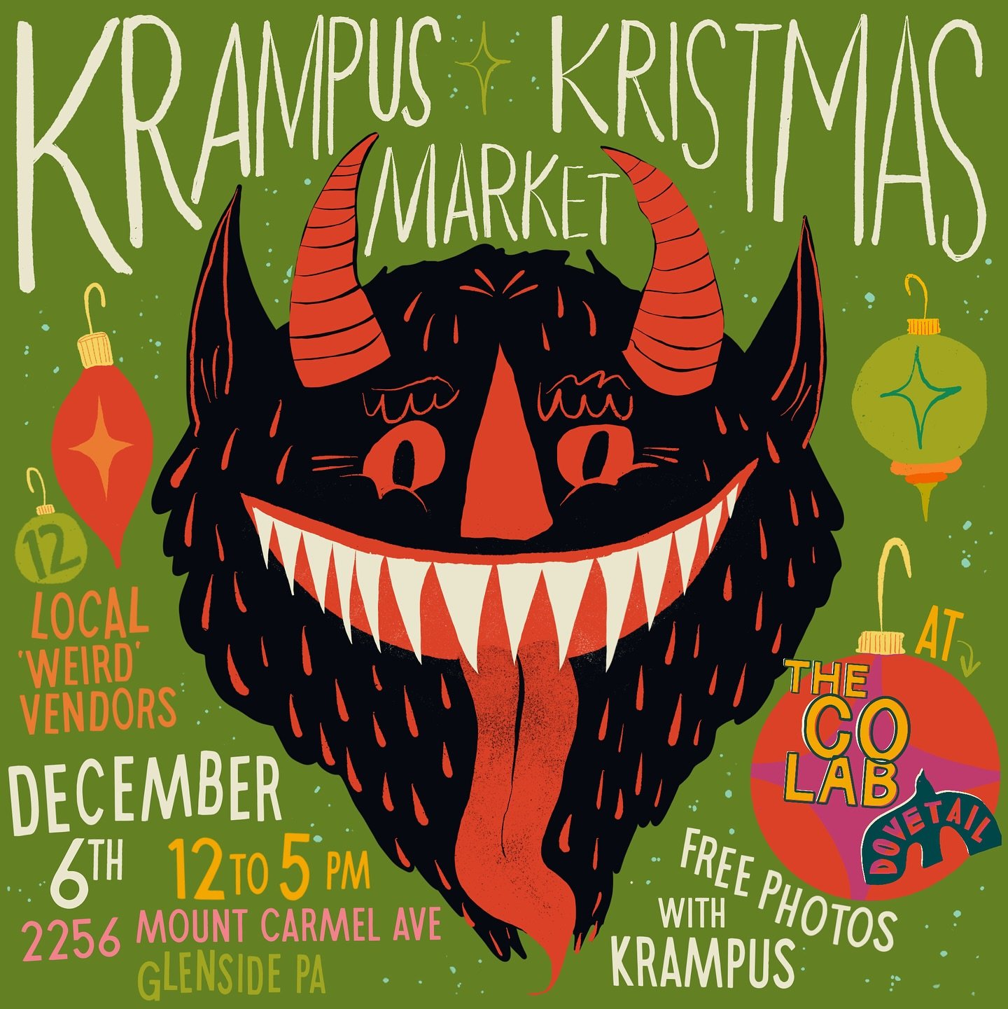 Happy Halloween! We&rsquo;re excited to announce that the Krampus Kristmas Market is back this December 6th!!! We had such a blast last year we had to do it again in our new space 👹 

From 12-5pm there will be FREE Photos with Krampus himself, 12 &l