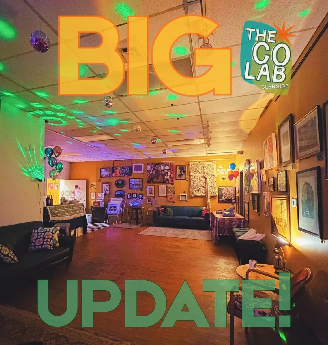 BIG Update about our space! 📢 As we near the end of January we will be approaching a &lsquo;freeze&rsquo;, if you will, on all events scheduled in The CO Lab. We hope to be reopening for Spring fun! 

If you are new to our community you might not kn