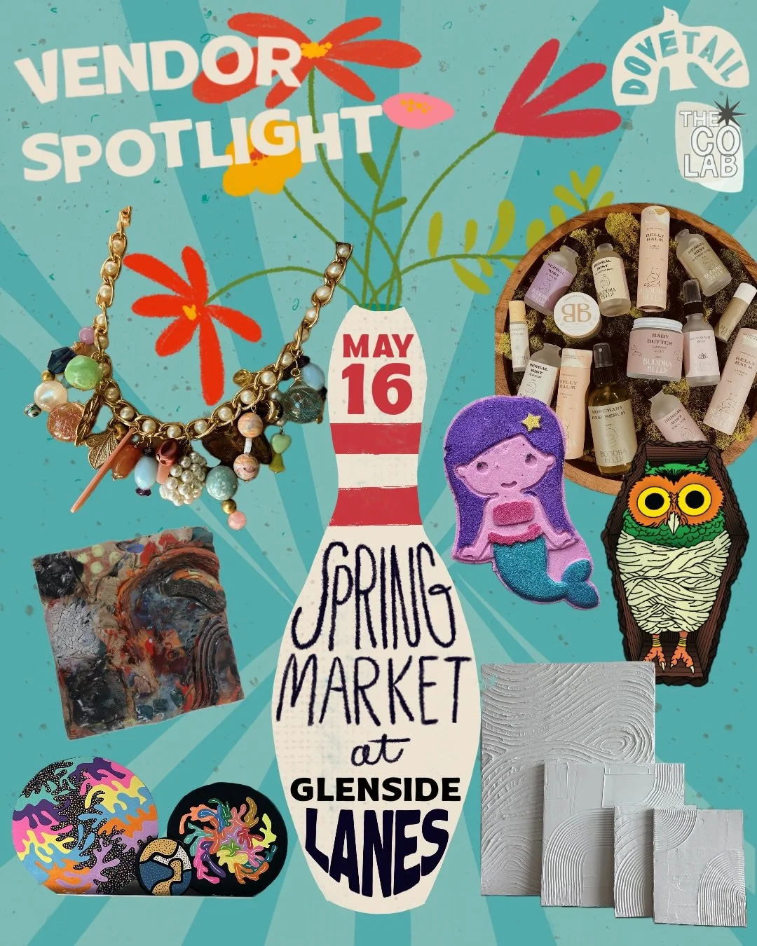 Here is another round of amazing makers &amp; artists that will be at our Spring Market on Saturday May 16th! It&rsquo;s going to be a day packed full of locally made goods all in Glenside Lanes 😍 Here are some more of those wonderful vendors&hellip