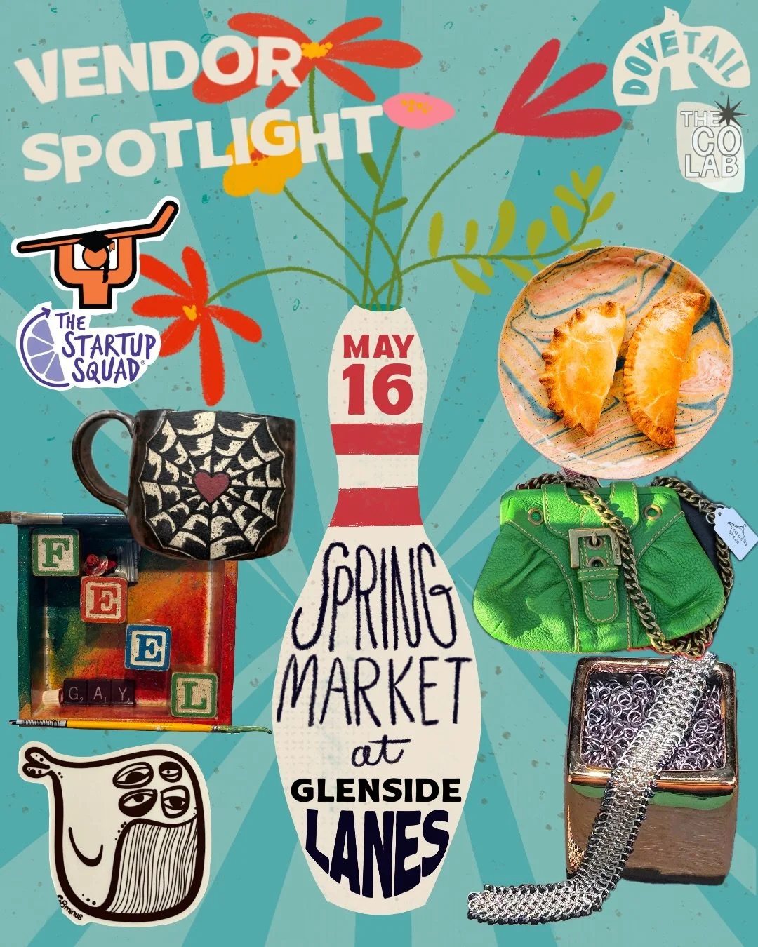 15 days until our Spring Market at Glenside Lanes!!!! Stop by and check out incredible art &amp; handmade goods by some incredible local vendors on Saturday May 16th 12-5pm 🌸 Here is our 4th installment of our vendor spotlight ✨ 

🍰 @guiltygoodpast