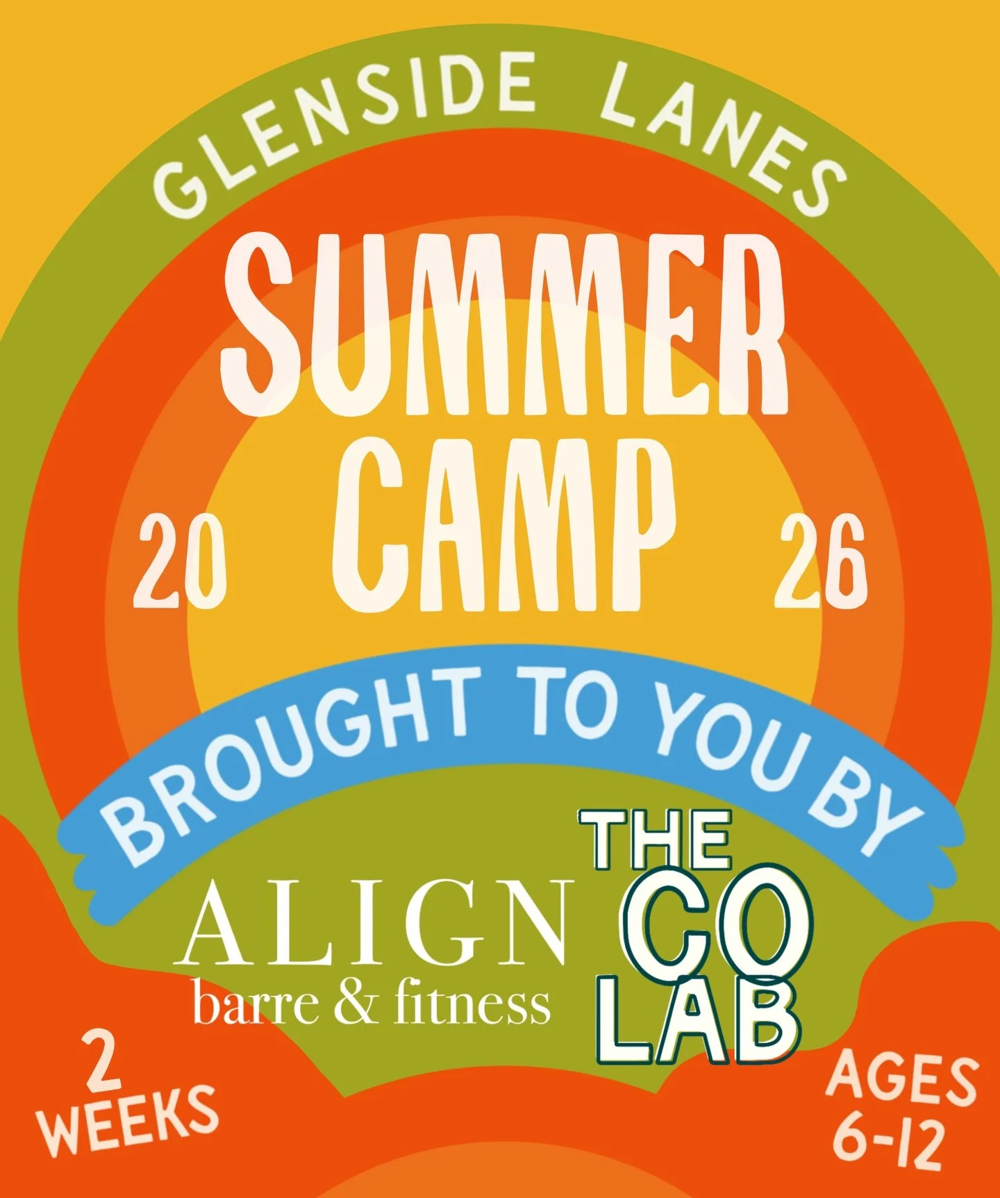 Summer camp starts in 47 days! Need some summer camp plans for your kiddos? Look no further! Along with @alignbarreandfitness we have a great day camp to offer to ages 6-12. Check out what we&rsquo;re offering, when, and how to register 👇

☀️ 2 Week