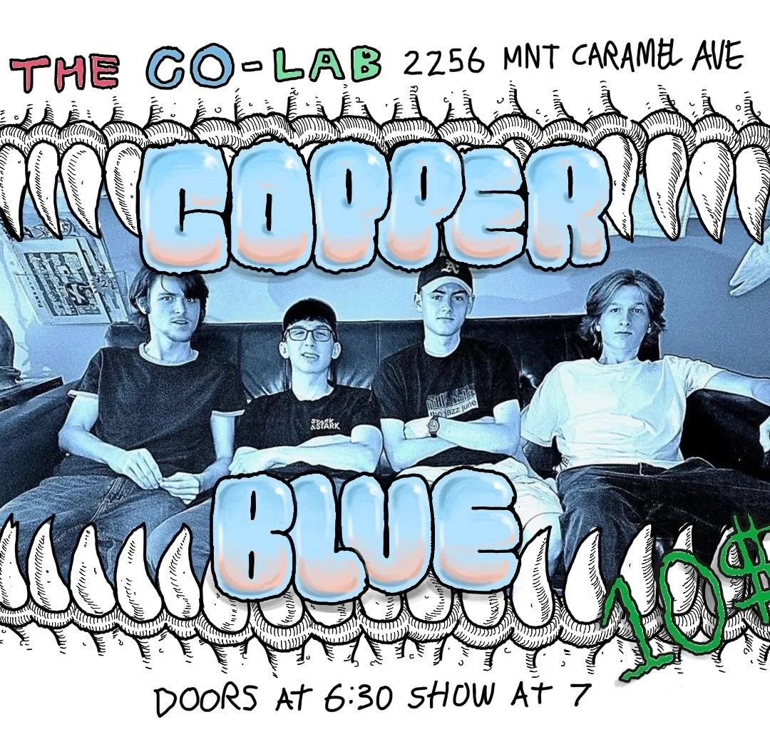 Join us Saturday for a fun night of music with local band Copper Blue! ALL AGES / Doors at 6:30pm / Show at 7pm! @ravencafe.glenside will be serving their limited evening menu 🤘

Copper Blue is an indie rock band from Abington, PA. That institutiona