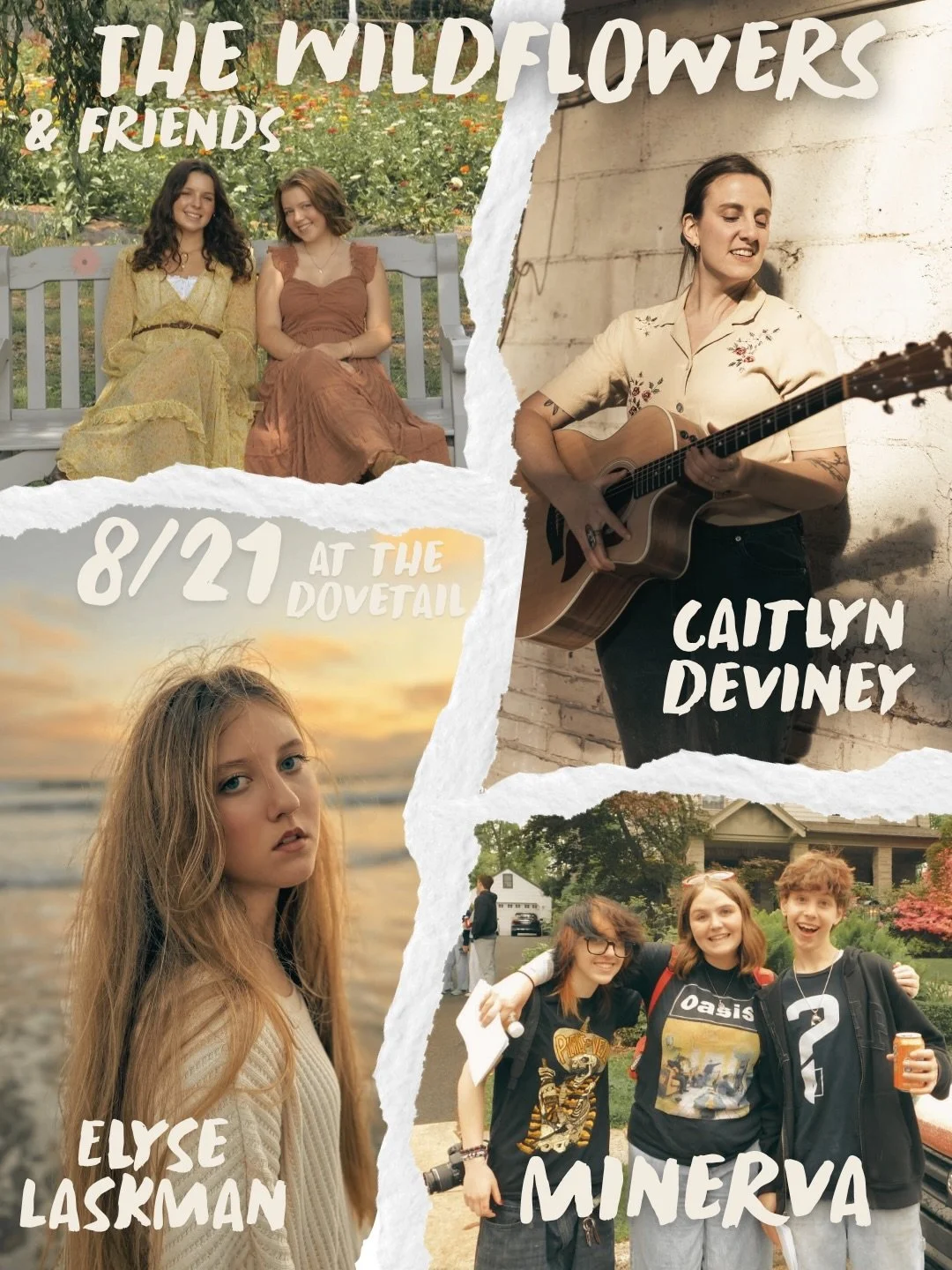 The Wildflowers are back to perform along with their friends! Plus they&rsquo;re celebrating the release of their new single, &ldquo;Rosie&rdquo; 🌹 on Friday August 21st.
Doors at 6:30pm / Music at 7pm / $10 Pre-sale / $15 Day of Show / ALL Ages

Th