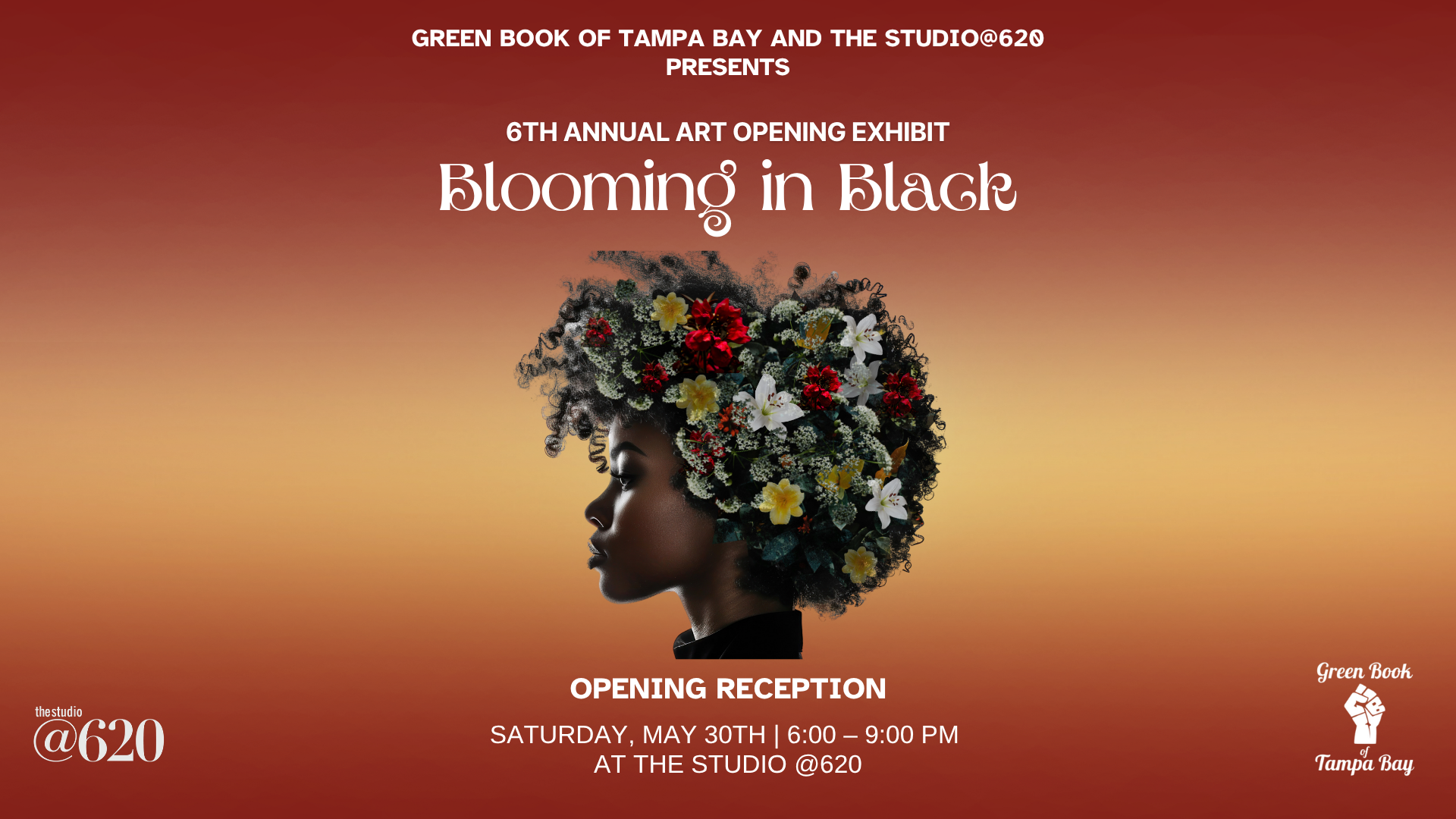 6th Annual Art Exhibition- "Blooming in Black" by the Green Book of Tampa Bay