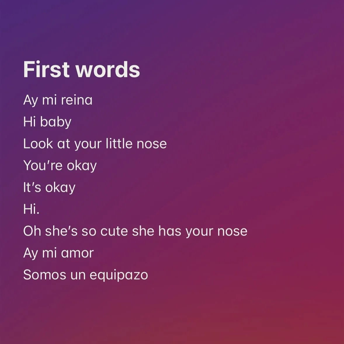 Is it a poem yet? I love keeping track of things but the hard numbers of midwifery (how many births, how long did they push, how many hemorrhages, what kind of laceration&hellip;etc) can lack in magic. I started writing down the very first words mom 