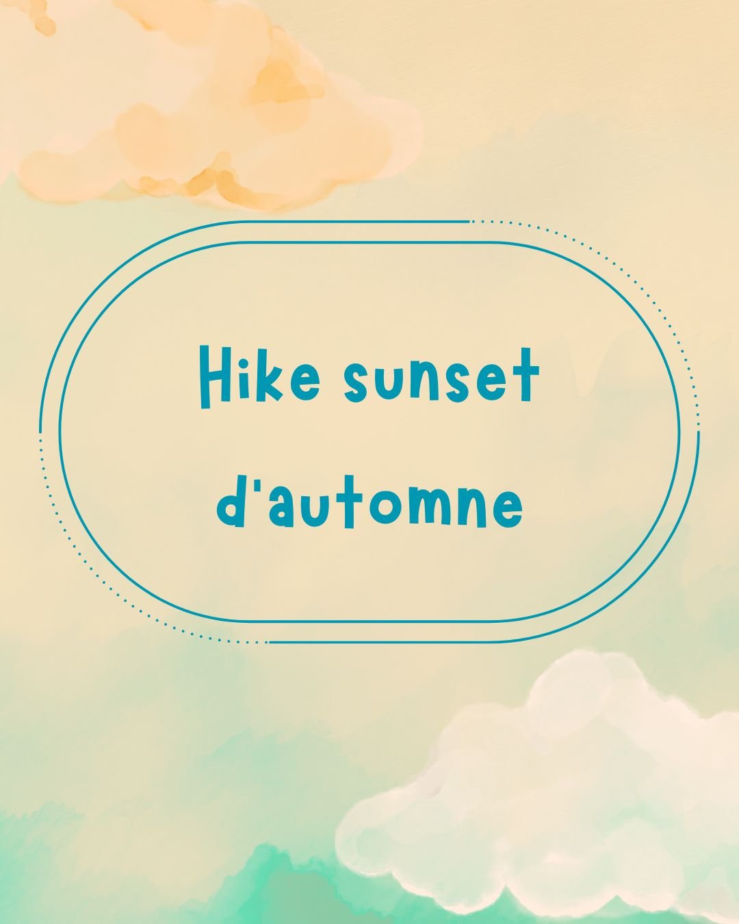 Hike sunset d'automne