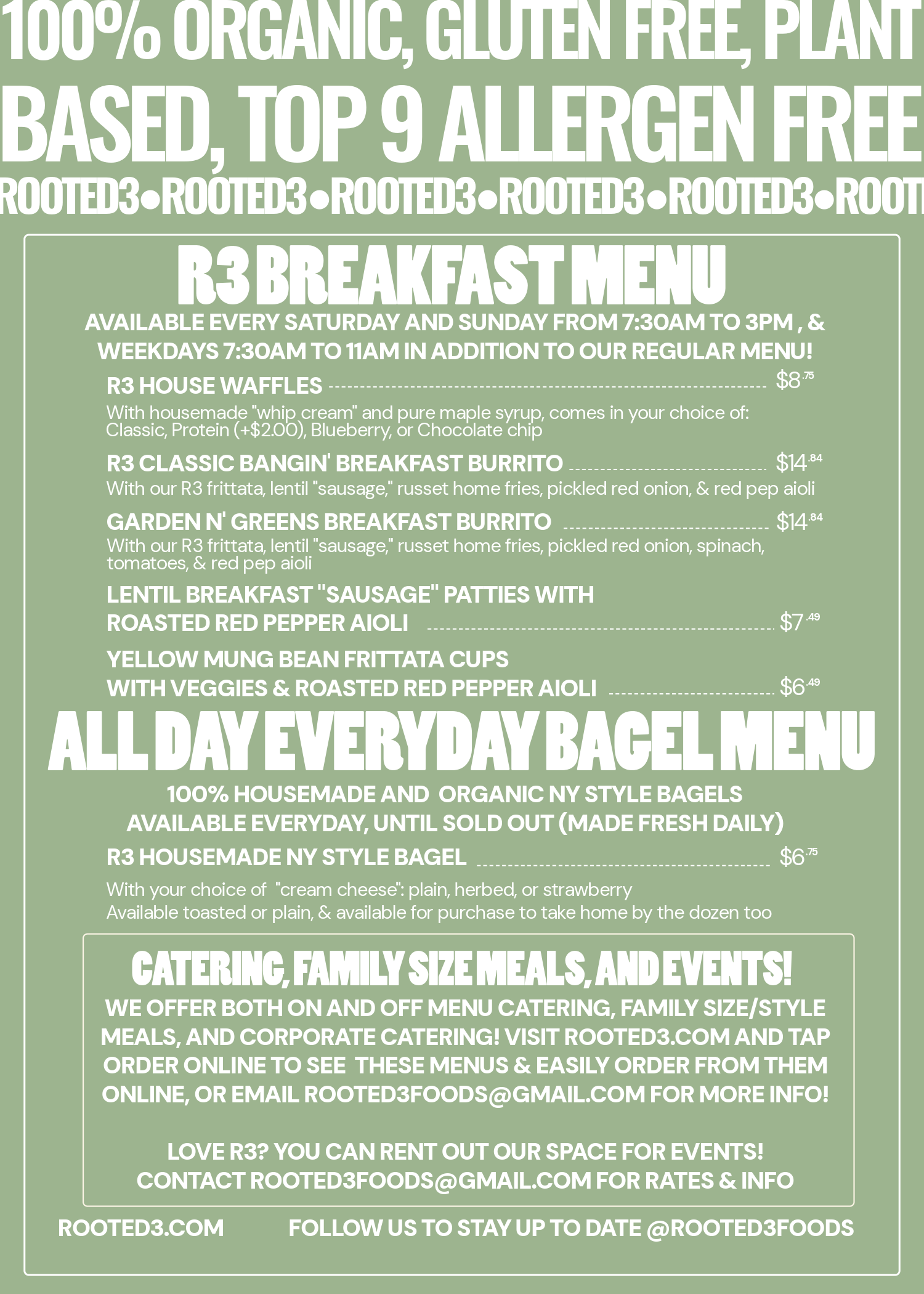 Brand New Breakfast & All Day Bagels Menu! 