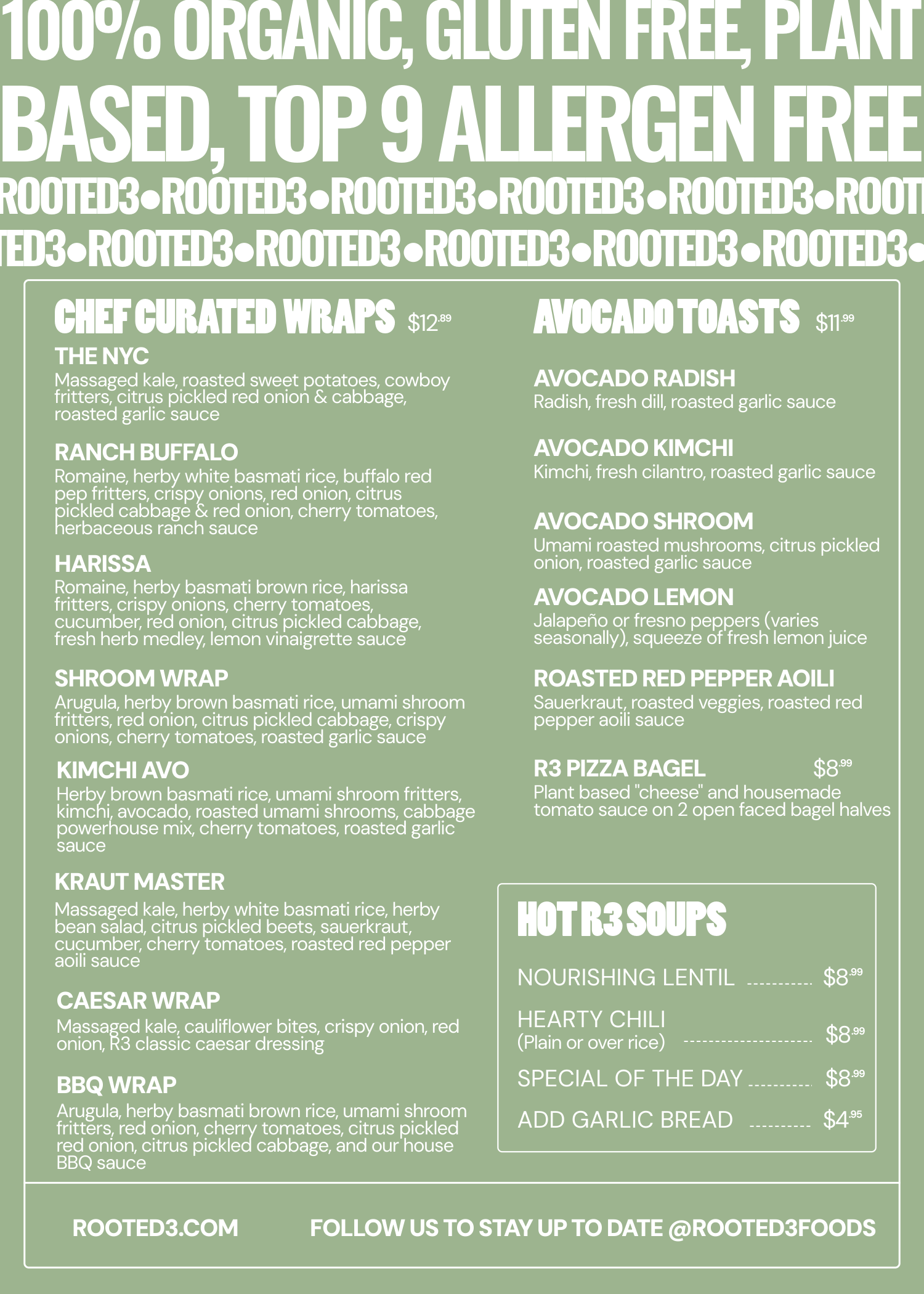 Wraps & Avocado Toasts & Soups!