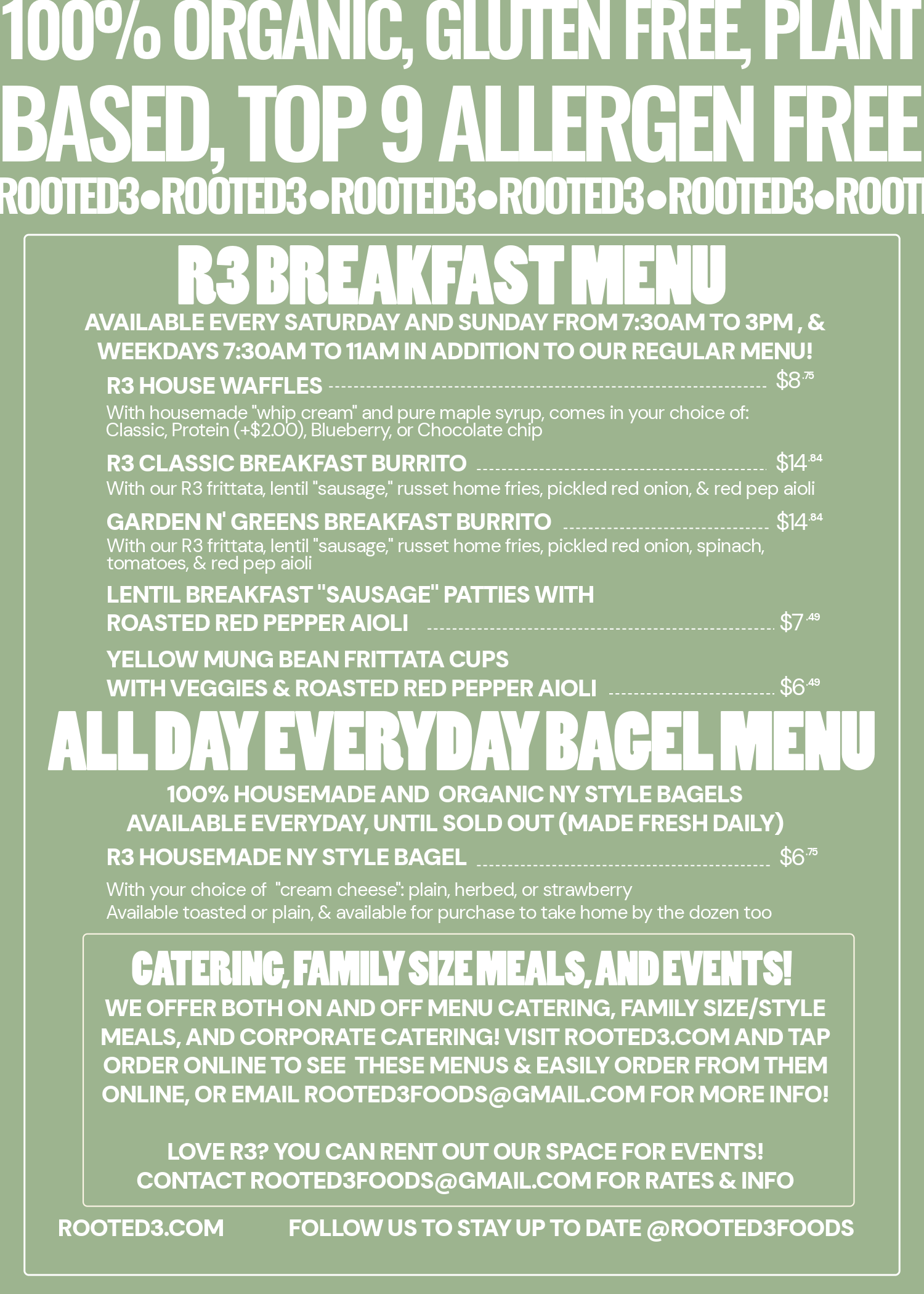 Brand New Breakfast & All Day Bagels Menu! 
