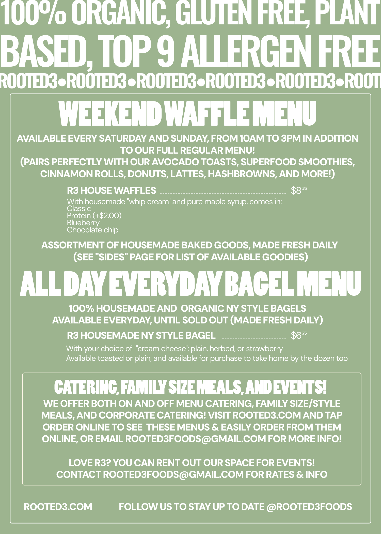 Weekend Waffles & All Day Housemade (As Always) NY Style Bagels!