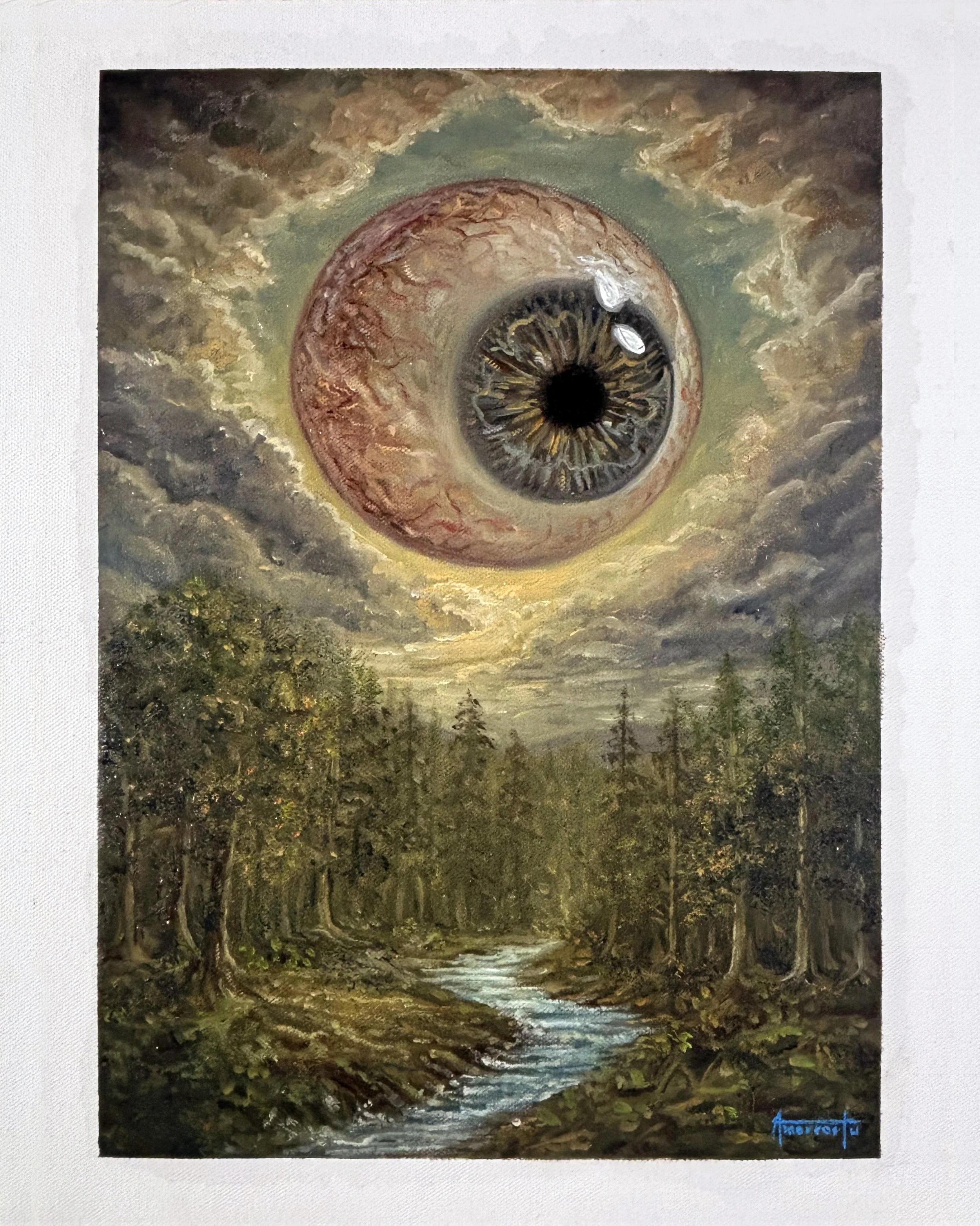 "Vision" Oils 12"x16" Wood. Sold.