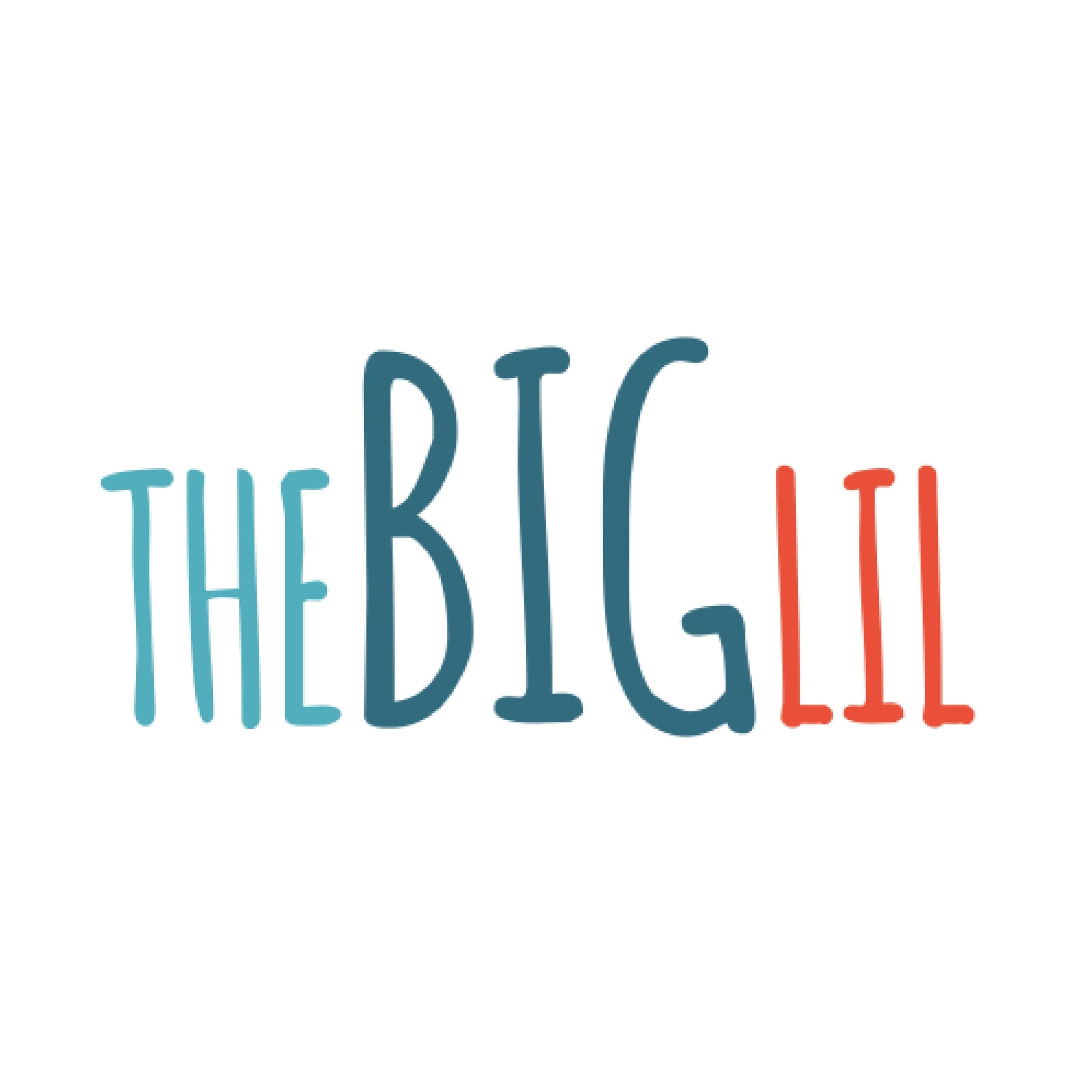 The Big Lil logo in colorful, playful font with blue and red lettering.
