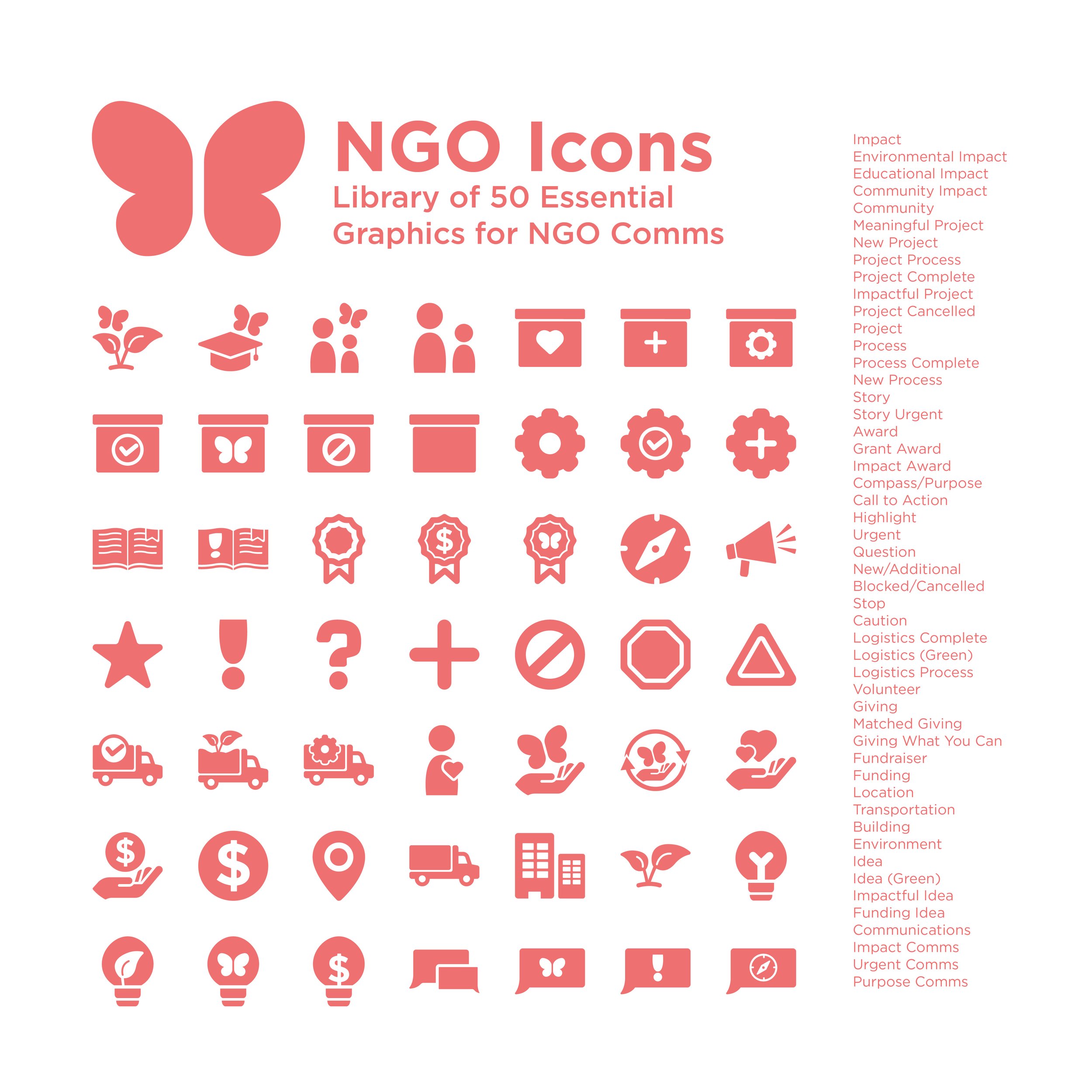 Nonprofit Essentials Icon Set