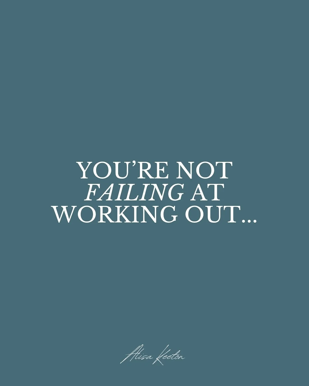 Your body was never meant to be apart from the One who created it.
Save this for the next time you need motivation that comes from peace, not performance.