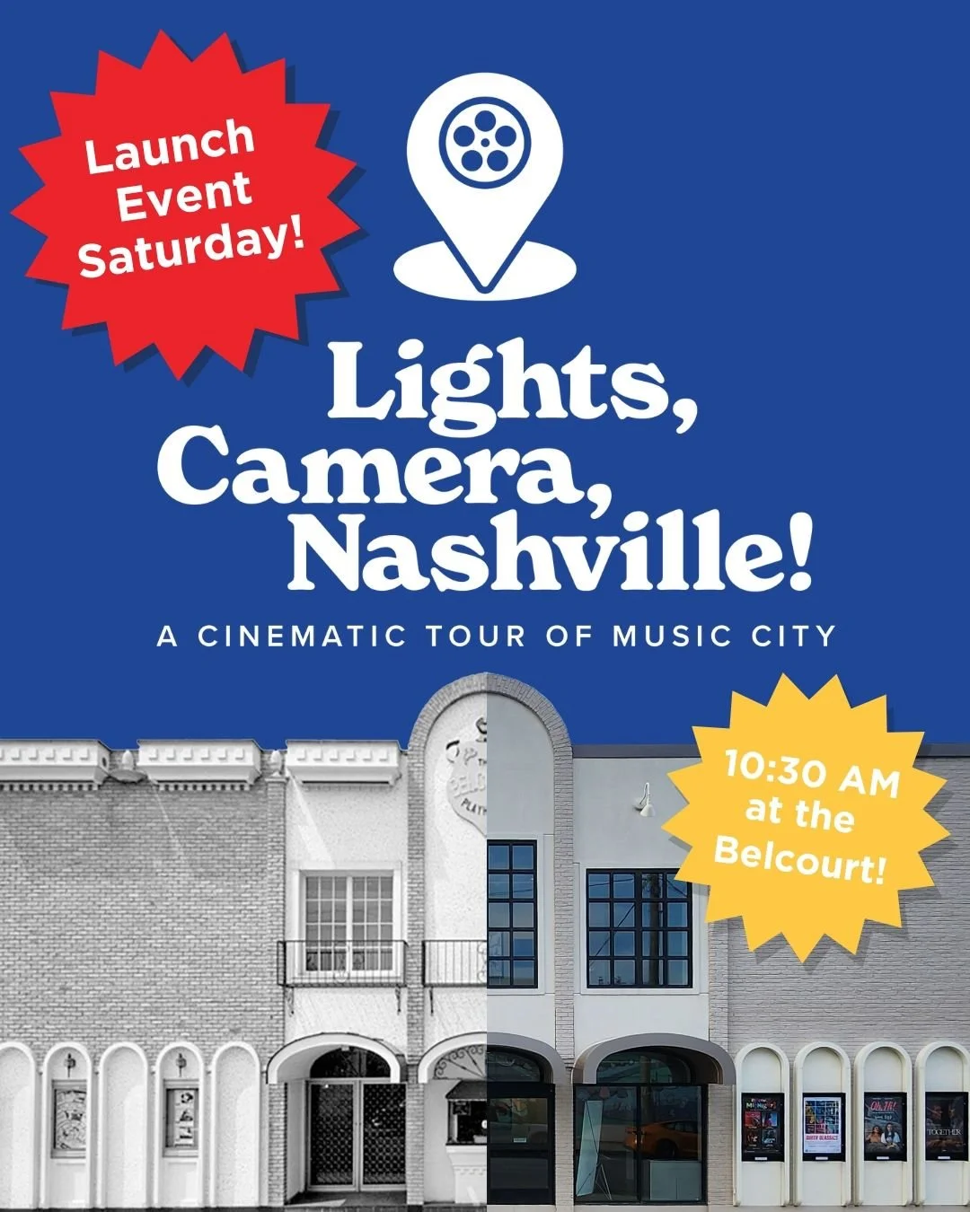 🎬We&rsquo;re rolling out the red carpet! Join us for the launch of our newest Nashville Sites Driving Tour: Lights, Camera, Nashville!

📍 Belcourt Theatre
📅 Saturday, September 13 at 10:30 am

We&rsquo;ll celebrate with a light reception and free 