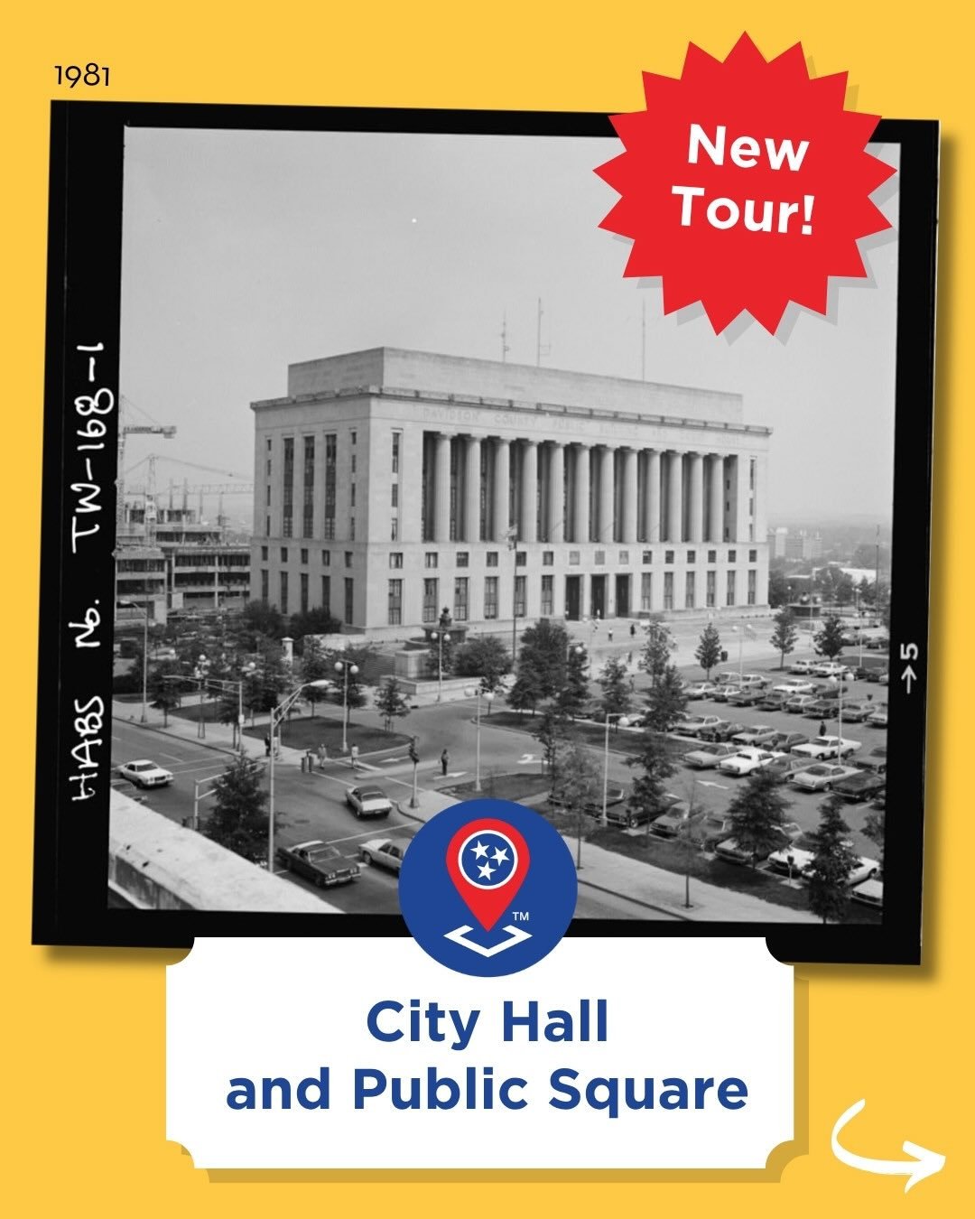 Announcing our newest tour! Please join us for the launch of our new tour, City Hall and Public Square, on Sunday, April 19, at 3:00 p.m. on the steps of the Historic Courthouse and City Hall. This free audio tour explores one of Nashville&rsquo;s mo