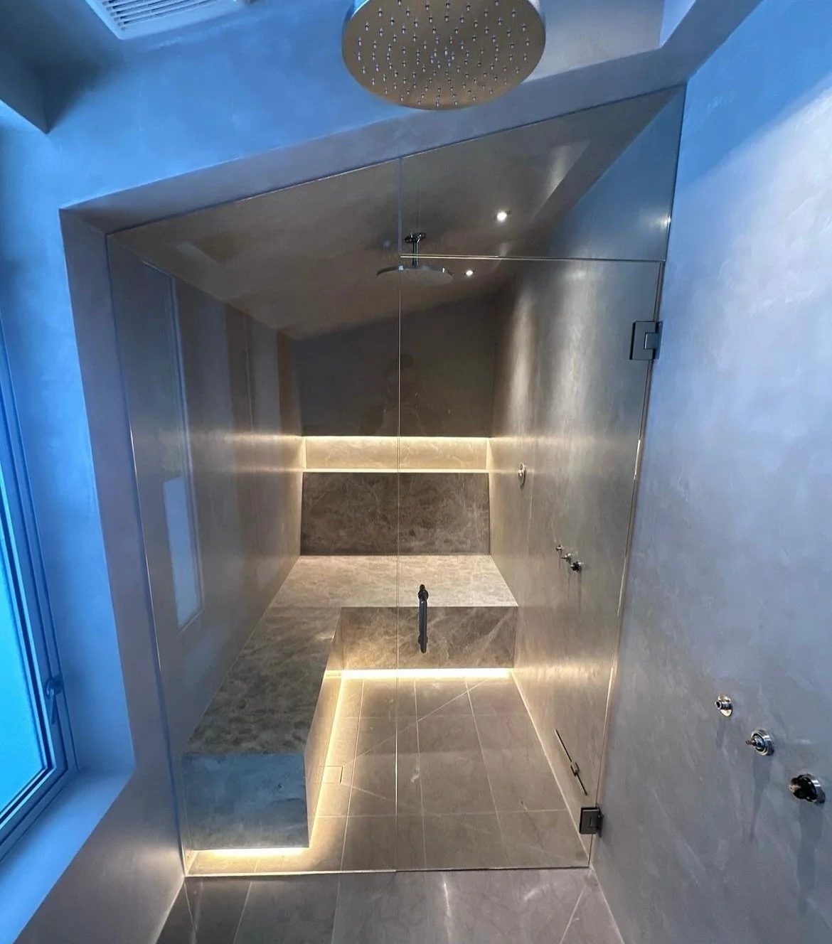 Microcement | Steam Room + Shower (fully waterproof) | Whistler Private Home