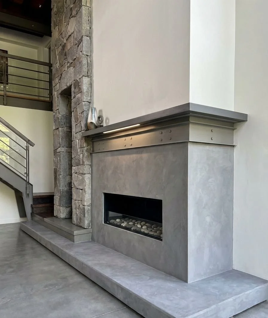 Microcement | Fireplace | Whistler