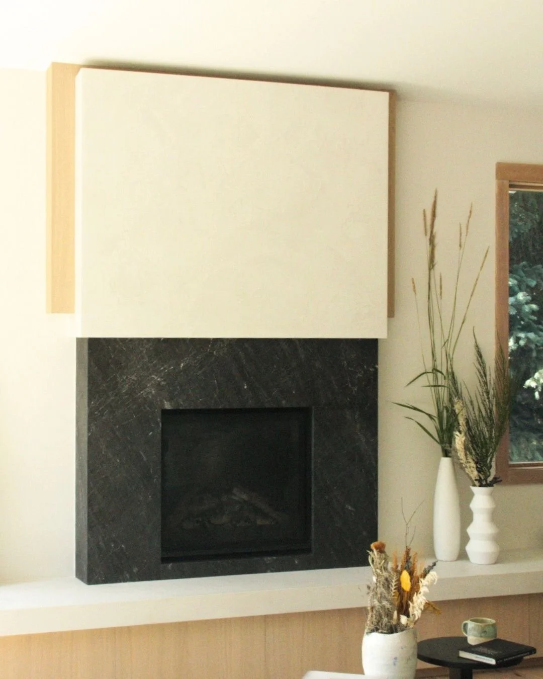 Carrera and Classico Hybrid Plaster | Fireplace | Whistler Private Home