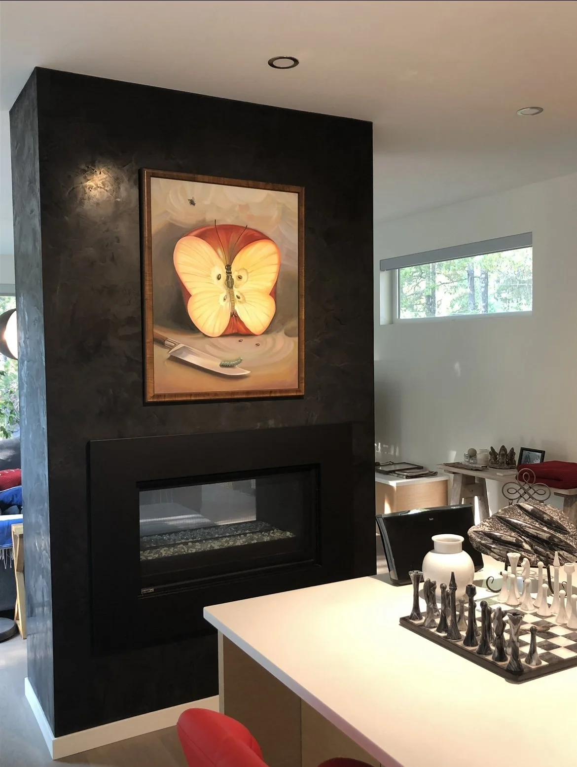 Lime Marmorino Classico | Fireplace | Black Tusk Village
