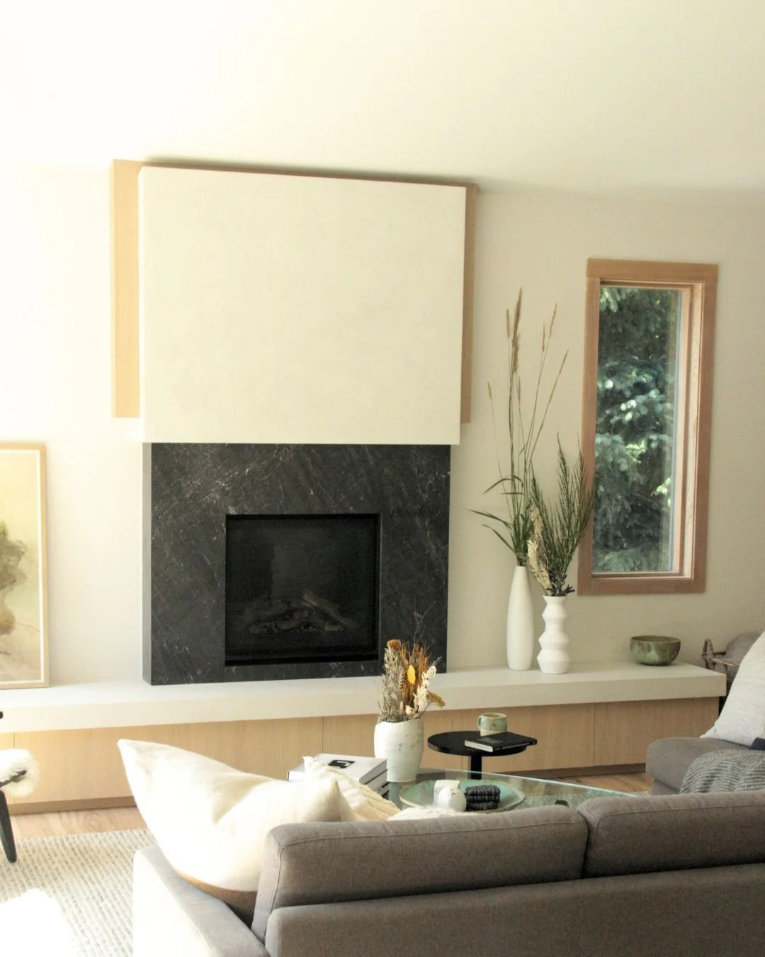 Carrera and Classico Hybrid Plaster | Fireplace | Whistler Private Home