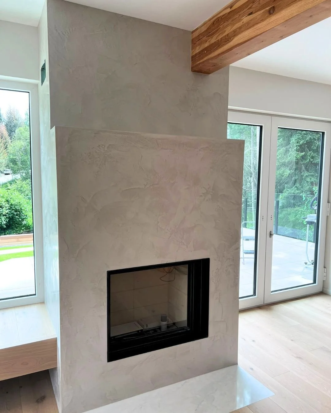 Hydro Wax Venetian Marmorino | Fireplace | Whistler Private Home