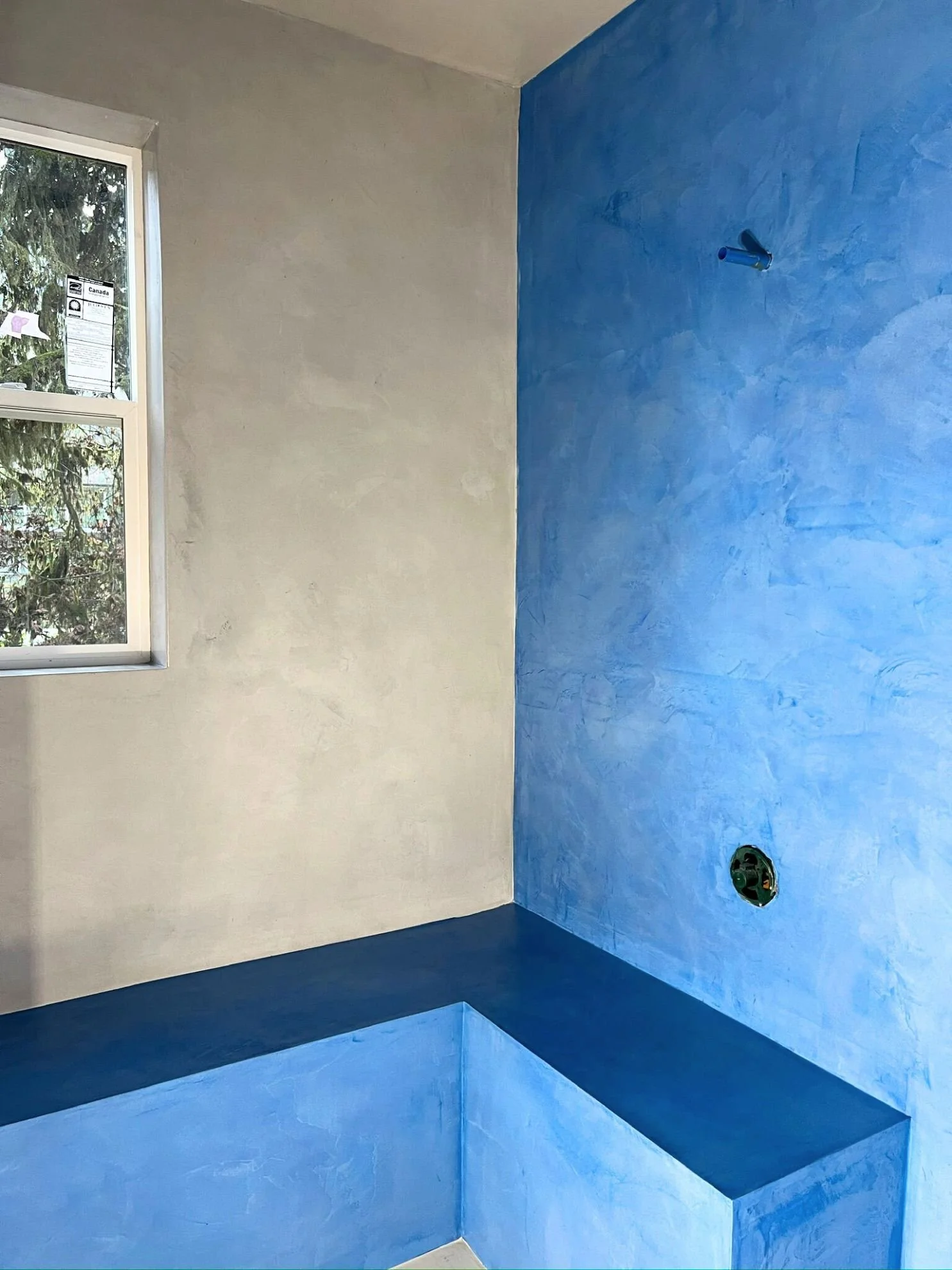 Blue Microcement | Shower | Whistler