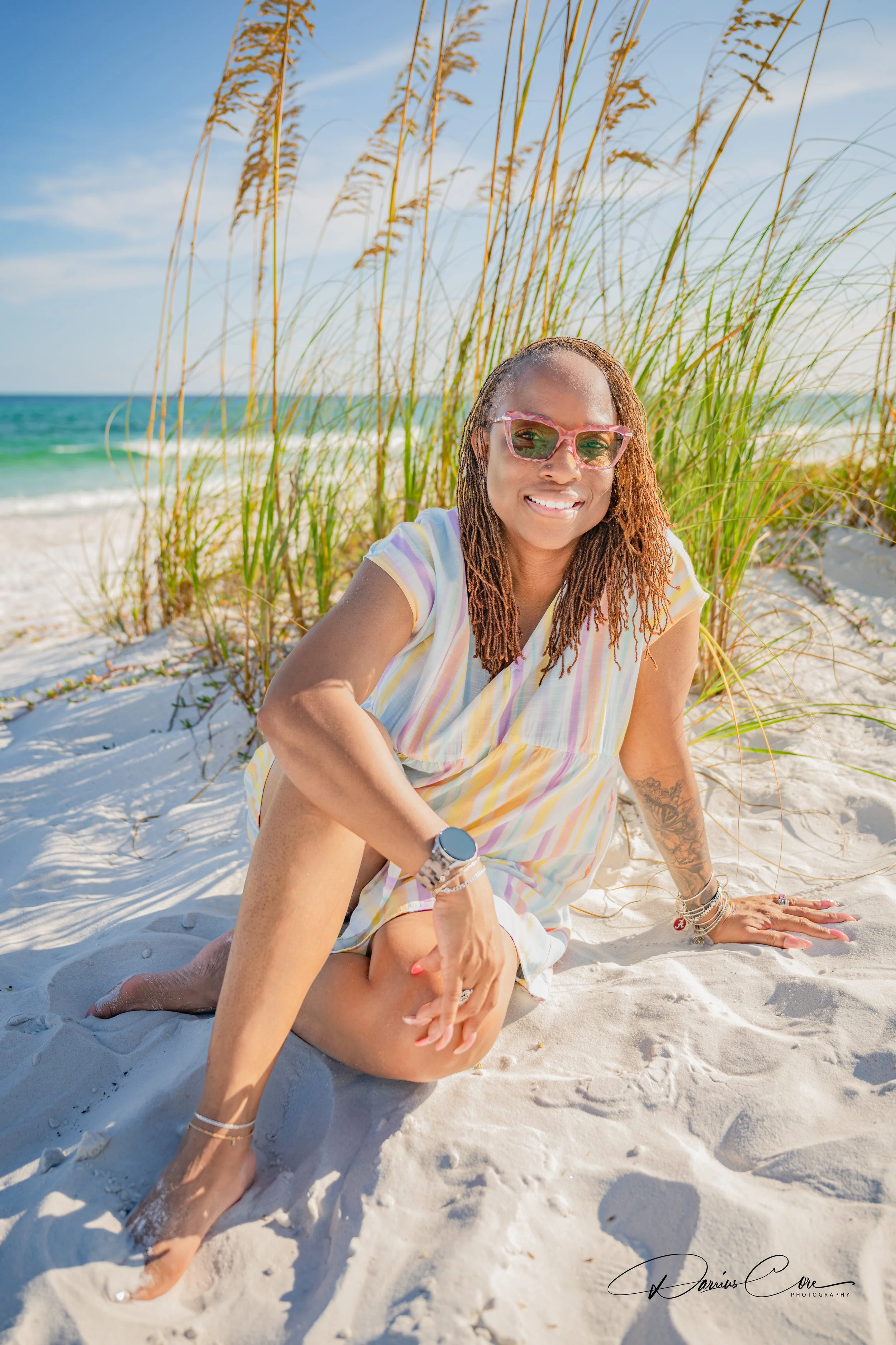 Woman modeling for her portrait photography session in Navarre, FL. 