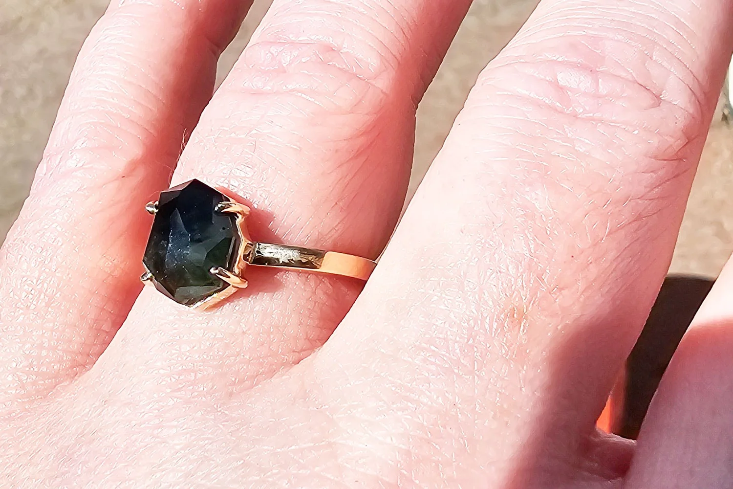 Carat Deep Ocean Australian Sapphire Ring in Yellow Gold — Chinchar  Maloney — Handcrafted, One-of-a-Kind Fine Jewelry and Fine Art