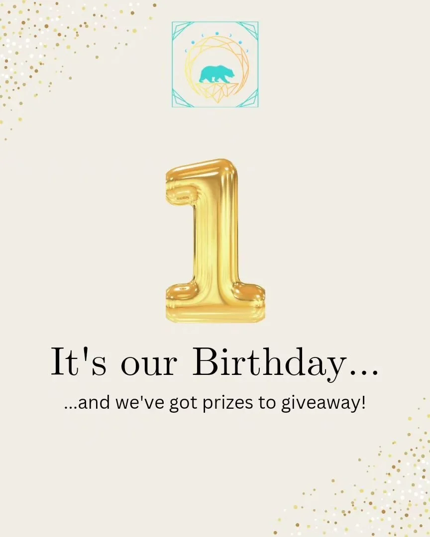 This giveaway is closed, winners announced on the live! 

We're so excited. We are officially 1 year old! To celebrate, we are giving away a few things to 6 lucky winners:

1 - 30 minute Reiki or Akashic Records session (in person or distance)

1 - A